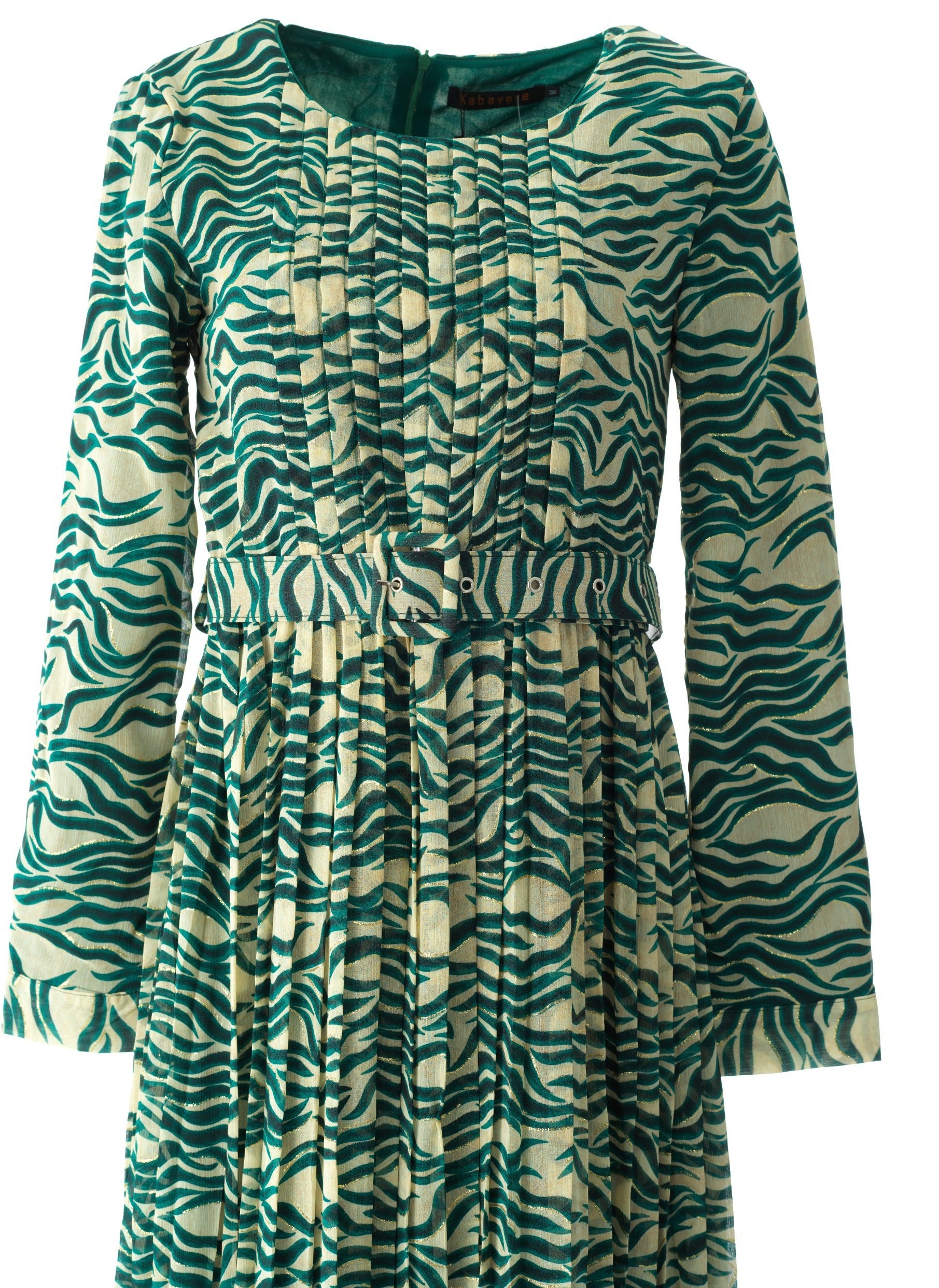 Copy of Pretty Fatima print silk chiffon maxi dress Kabayare