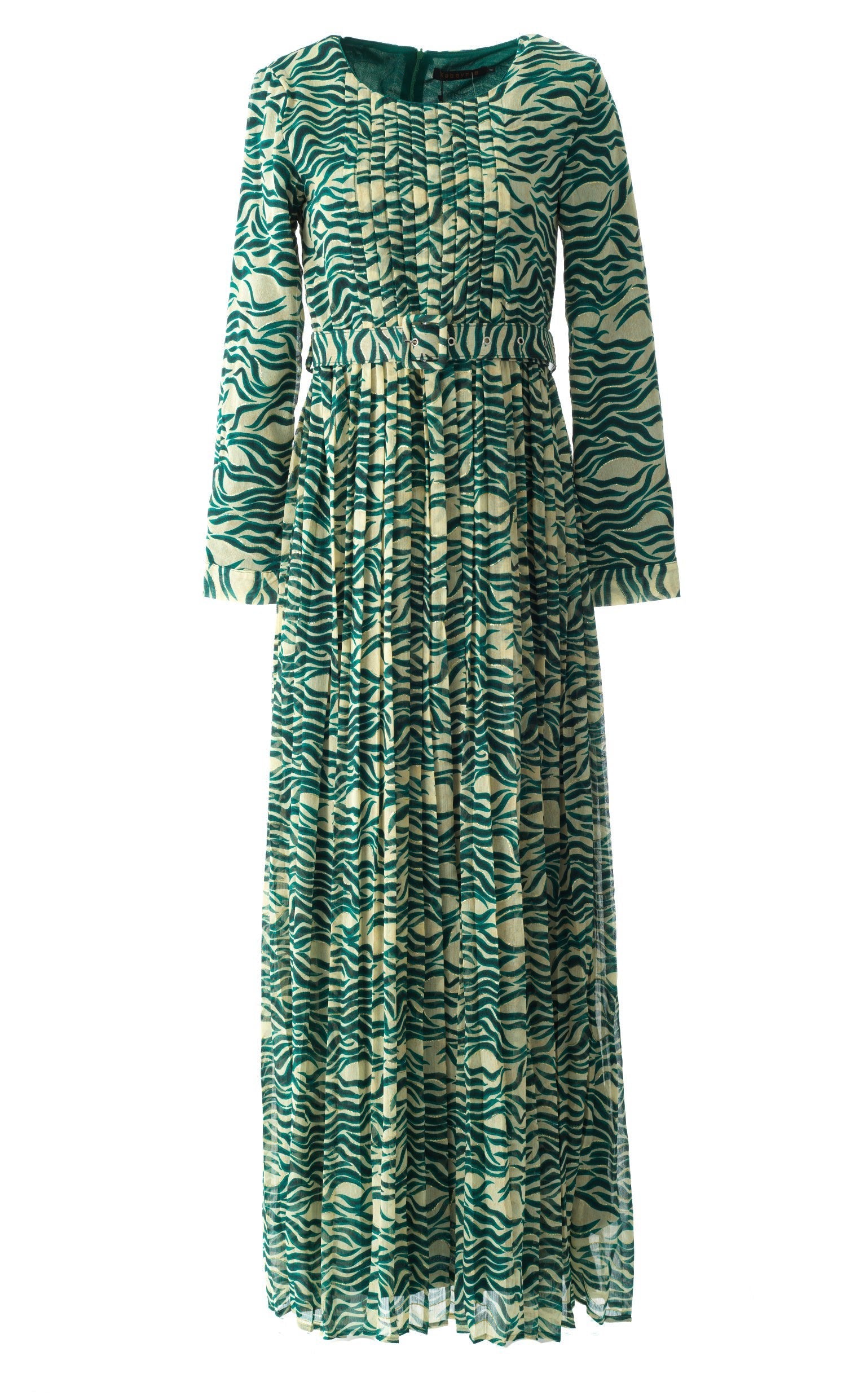 Copy of Pretty Fatima print silk chiffon maxi dress Kabayare