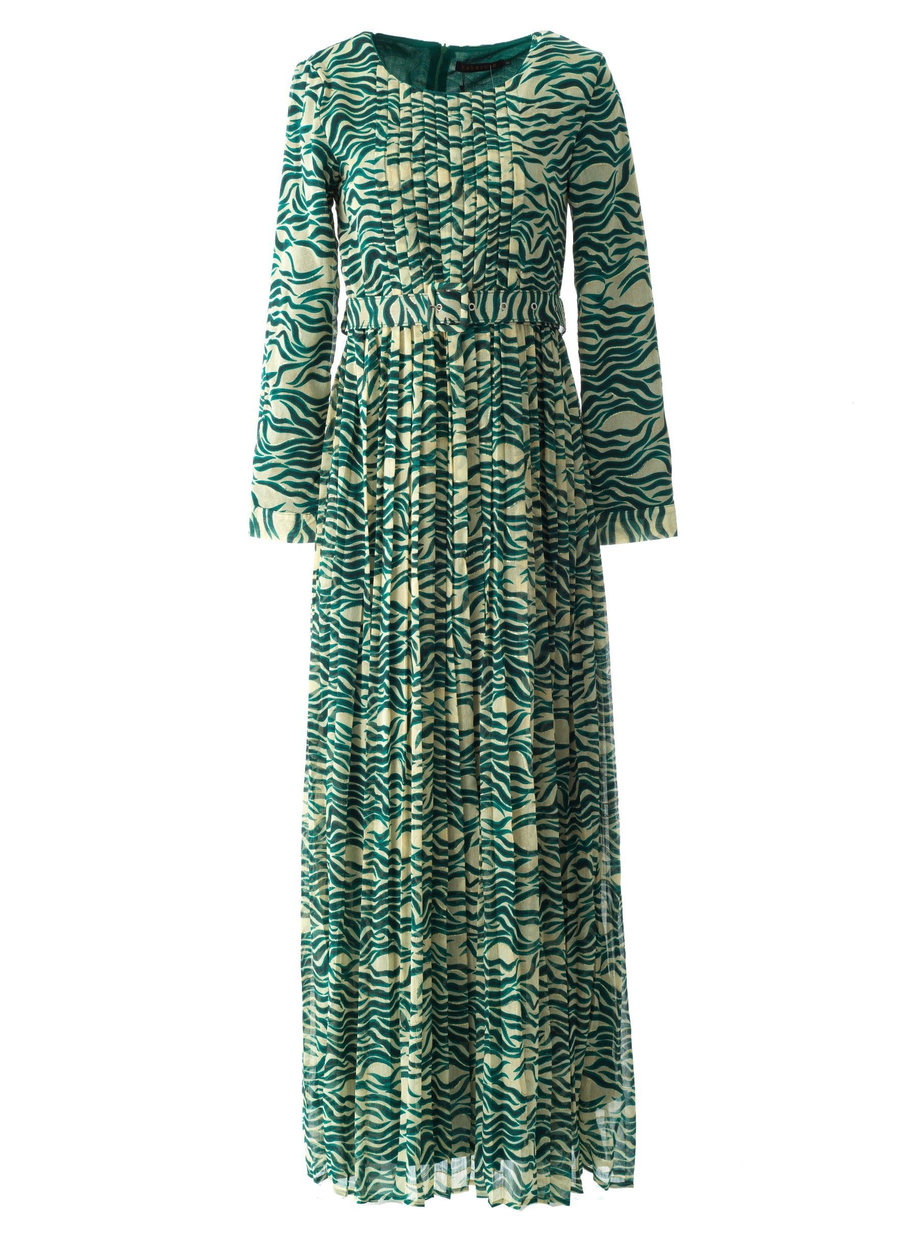 Copy of Pretty Fatima print silk chiffon maxi dress Kabayare