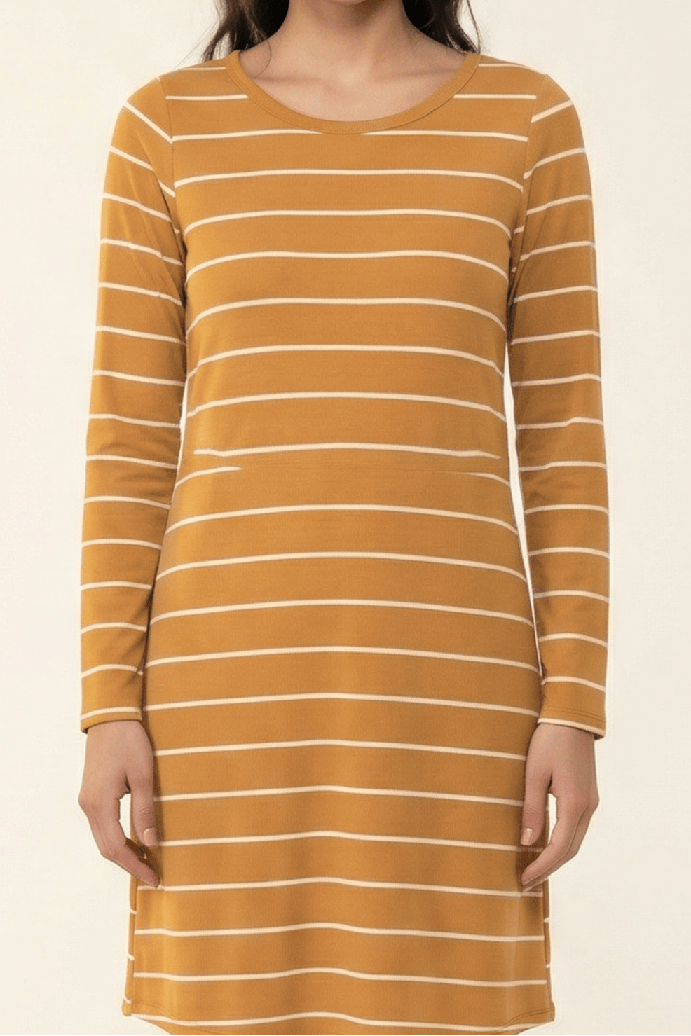 Cotton-striped midi top Kabayare