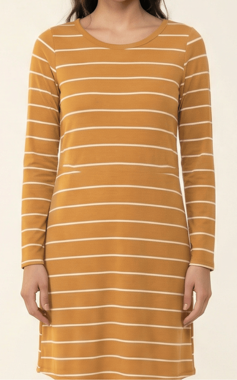 Cotton-striped midi top Kabayare