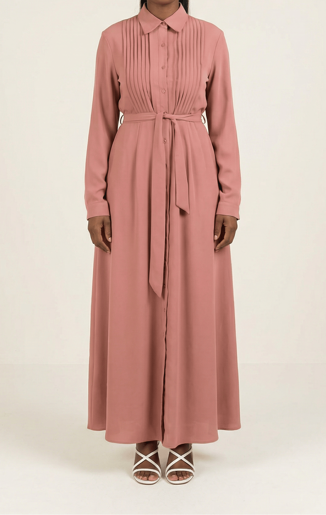 Crepe button maxi dress Kabayare