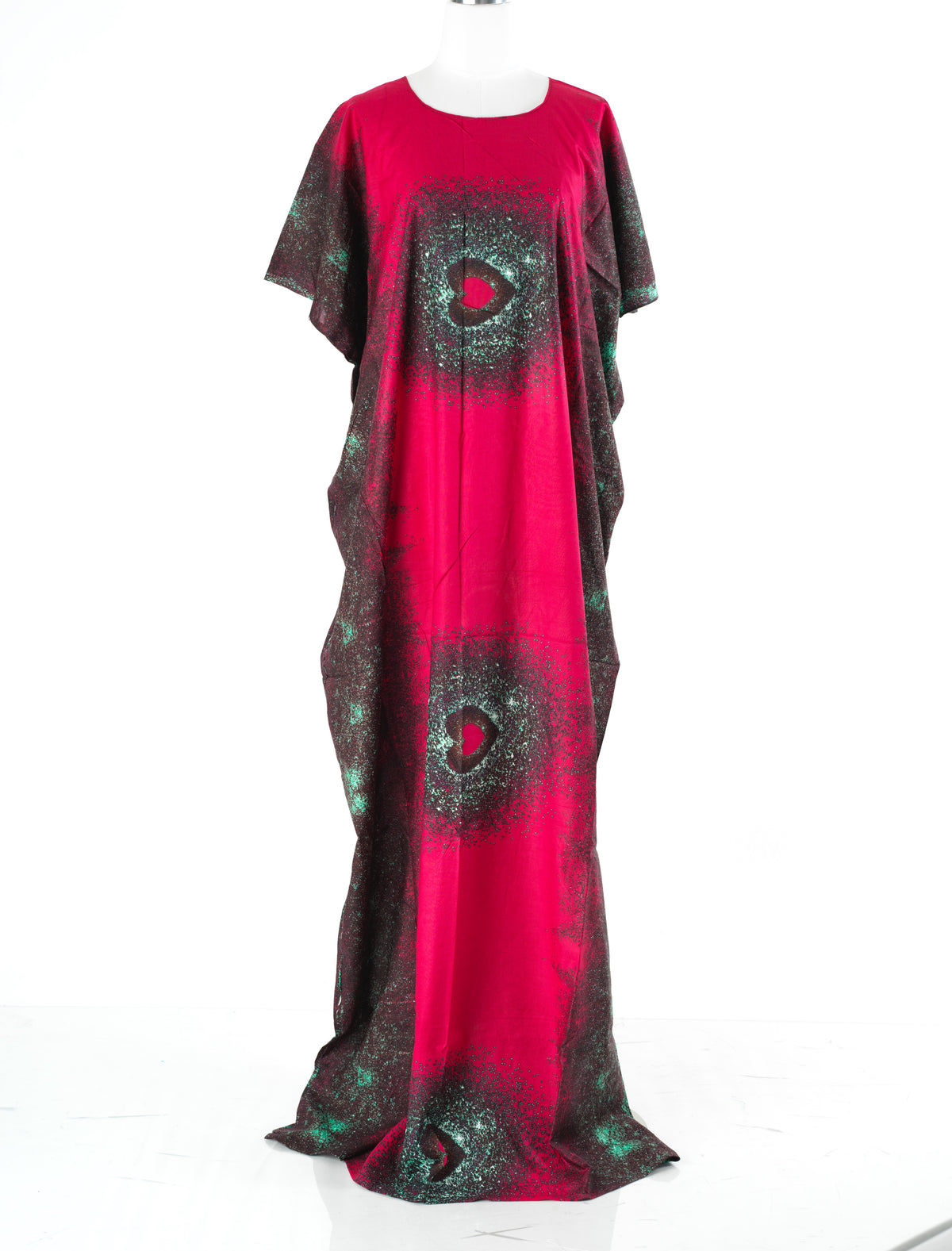 Crimson Bloom Bati Dress