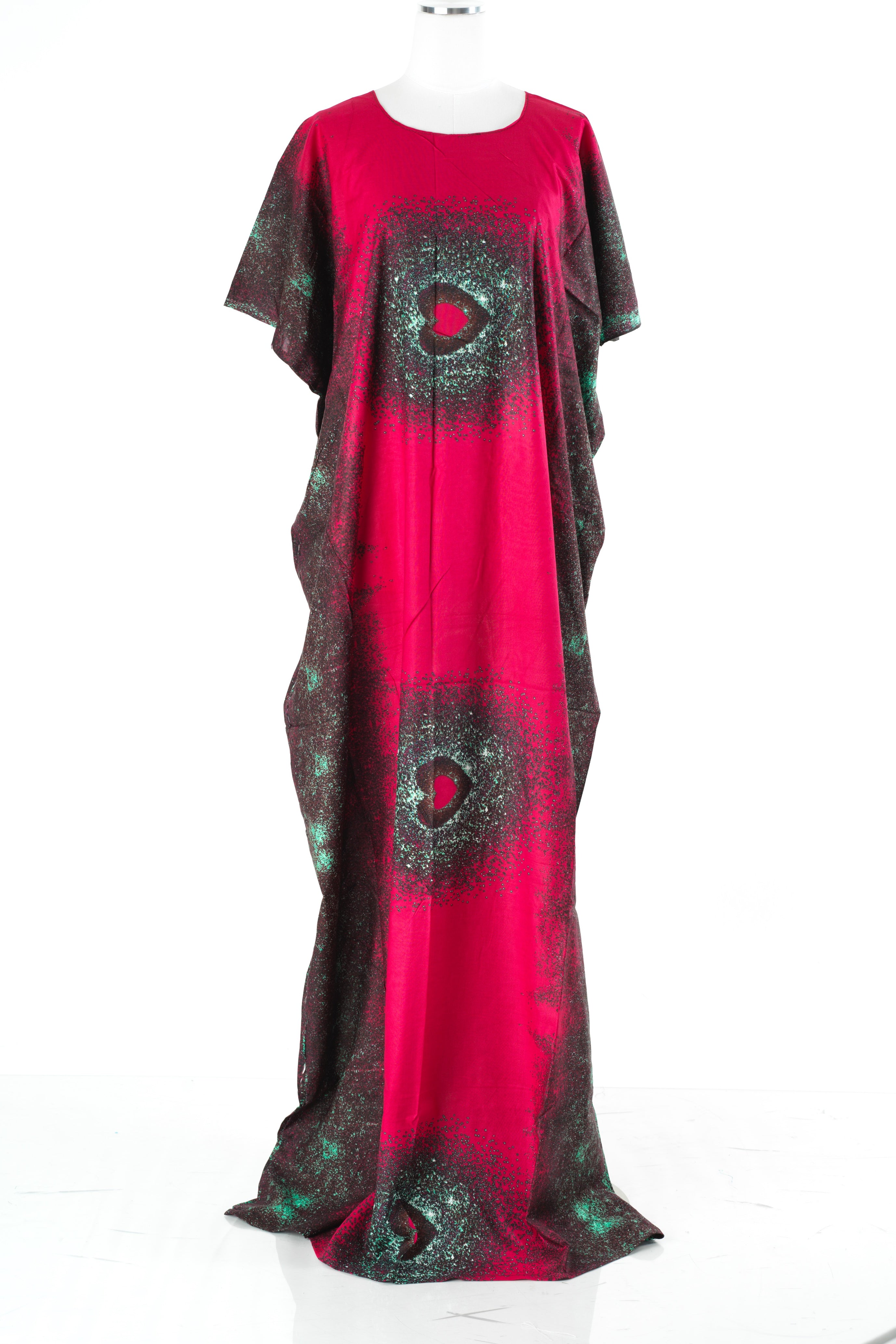 Crimson Bloom Bati Dress
