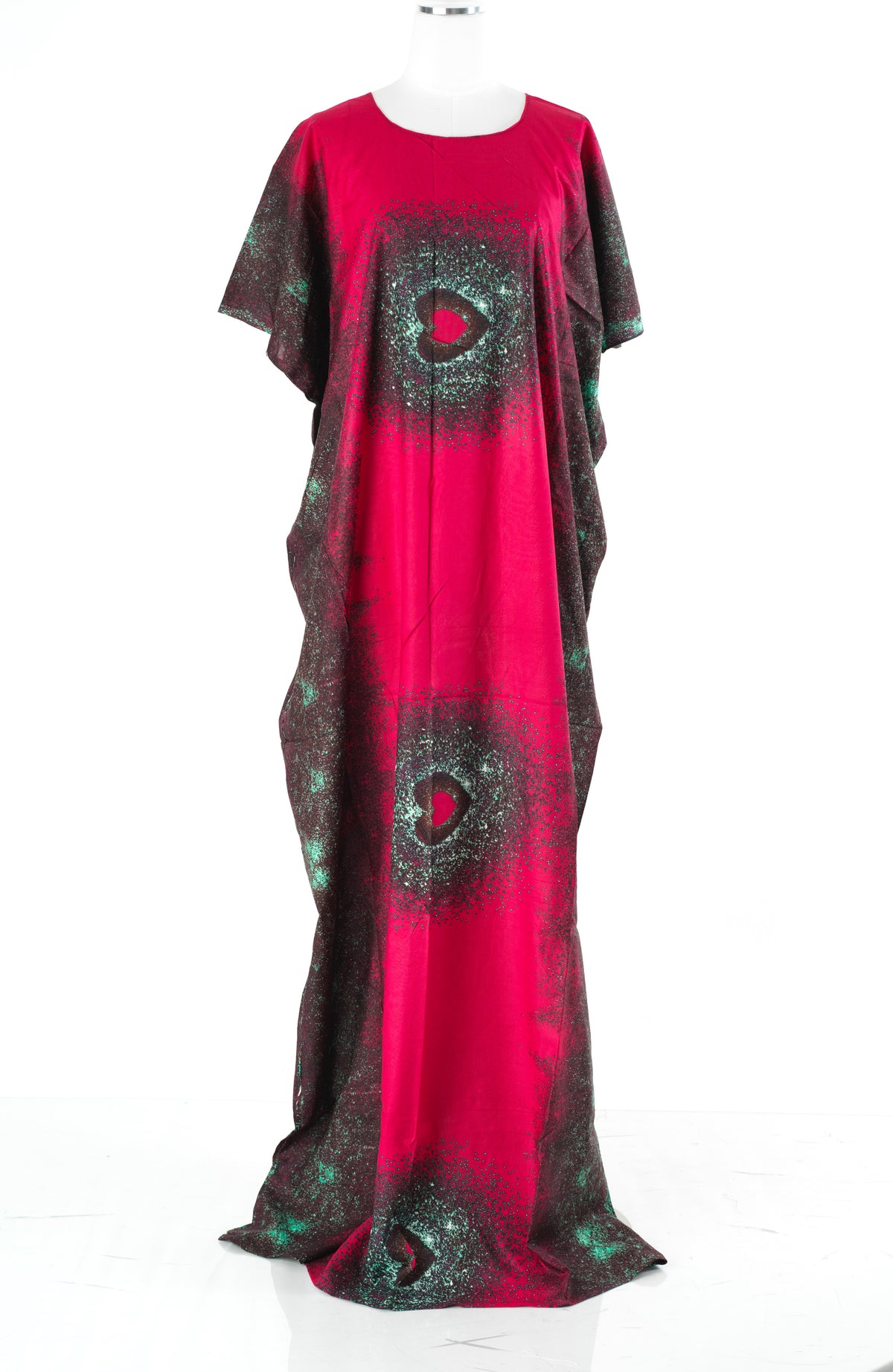 Crimson Bloom Bati Dress