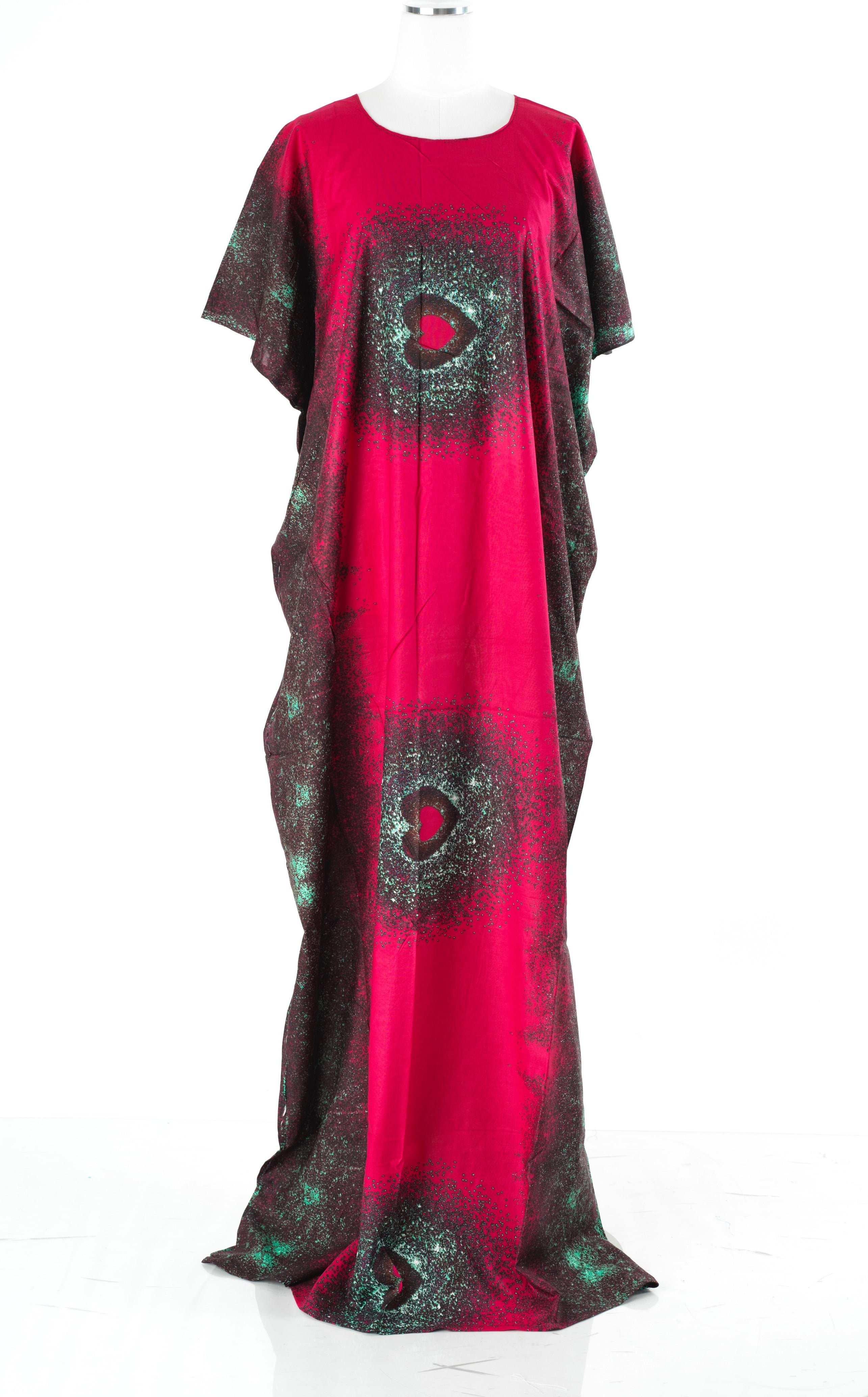 Crimson Bloom Bati Dress