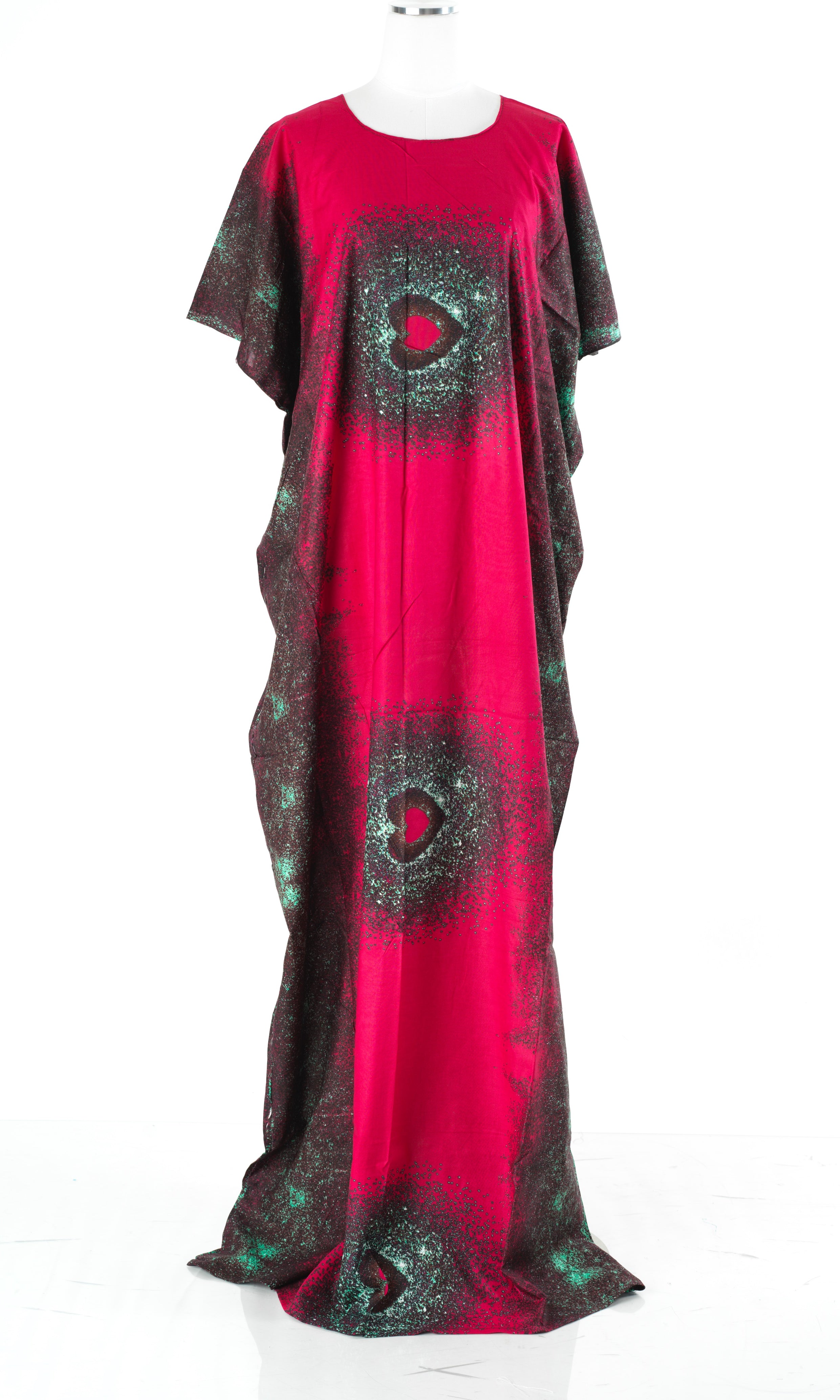 Crimson Bloom Bati Dress