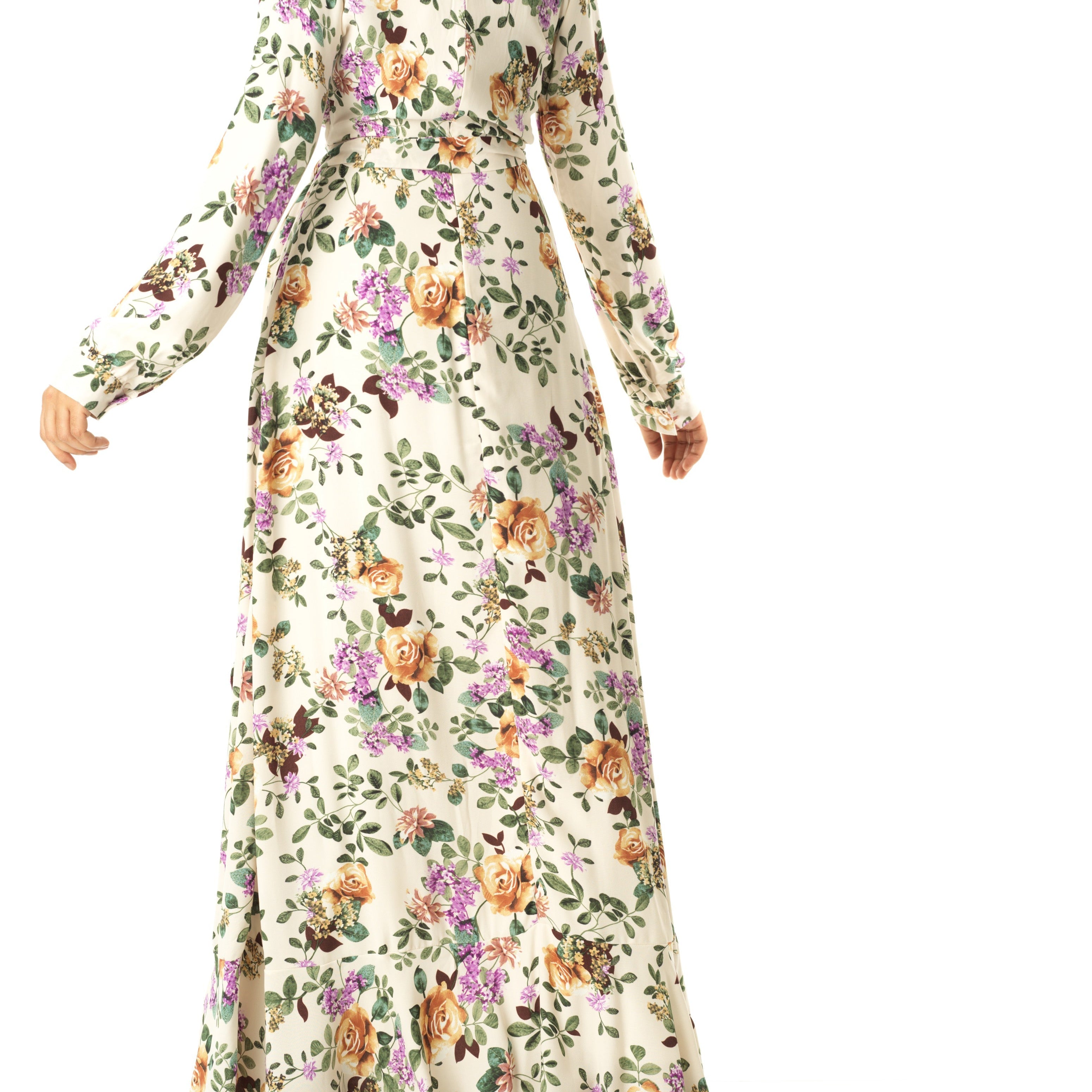 Dalila floral print wrapped maxi dress Kabayare