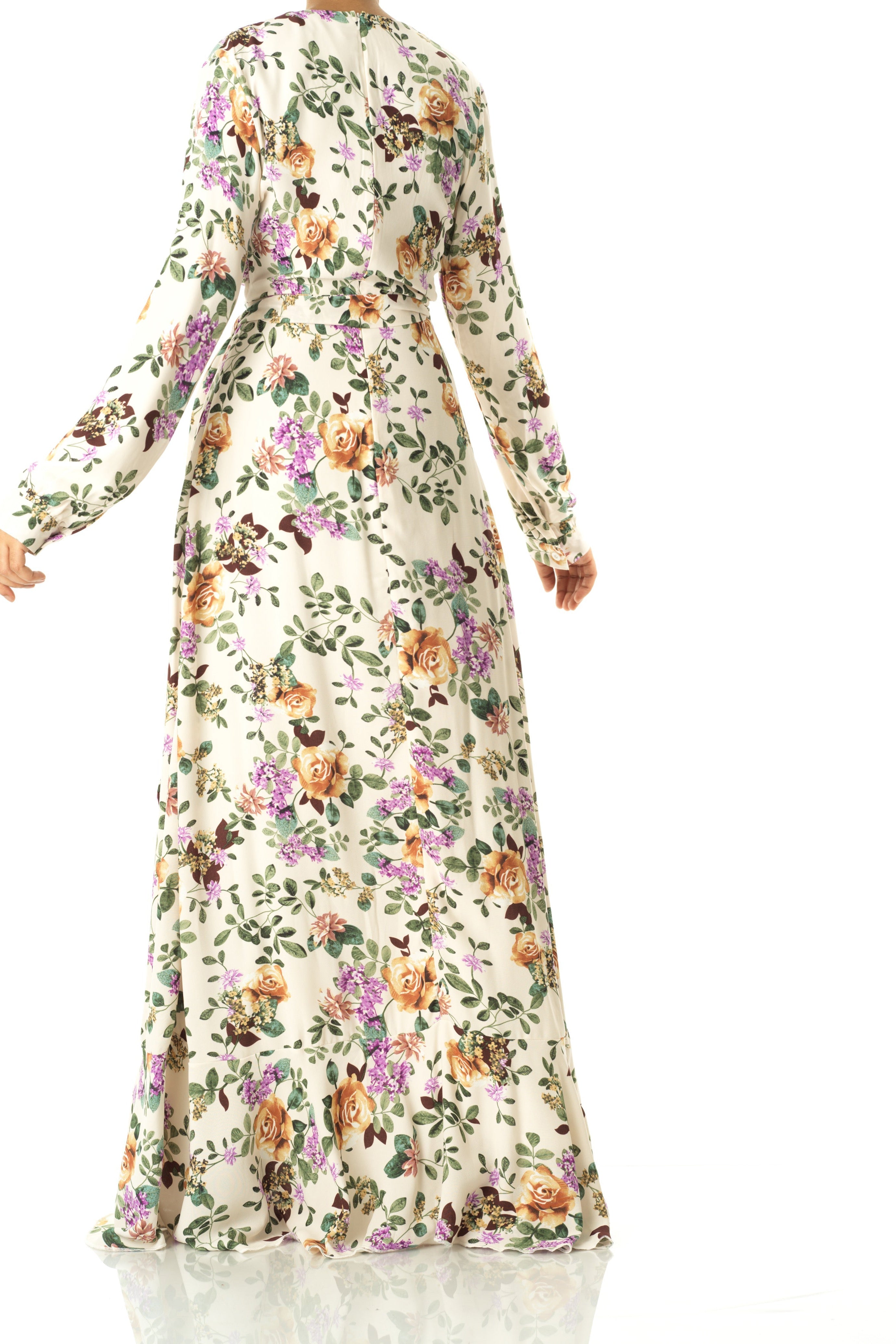 Dalila floral print wrapped maxi dress Kabayare