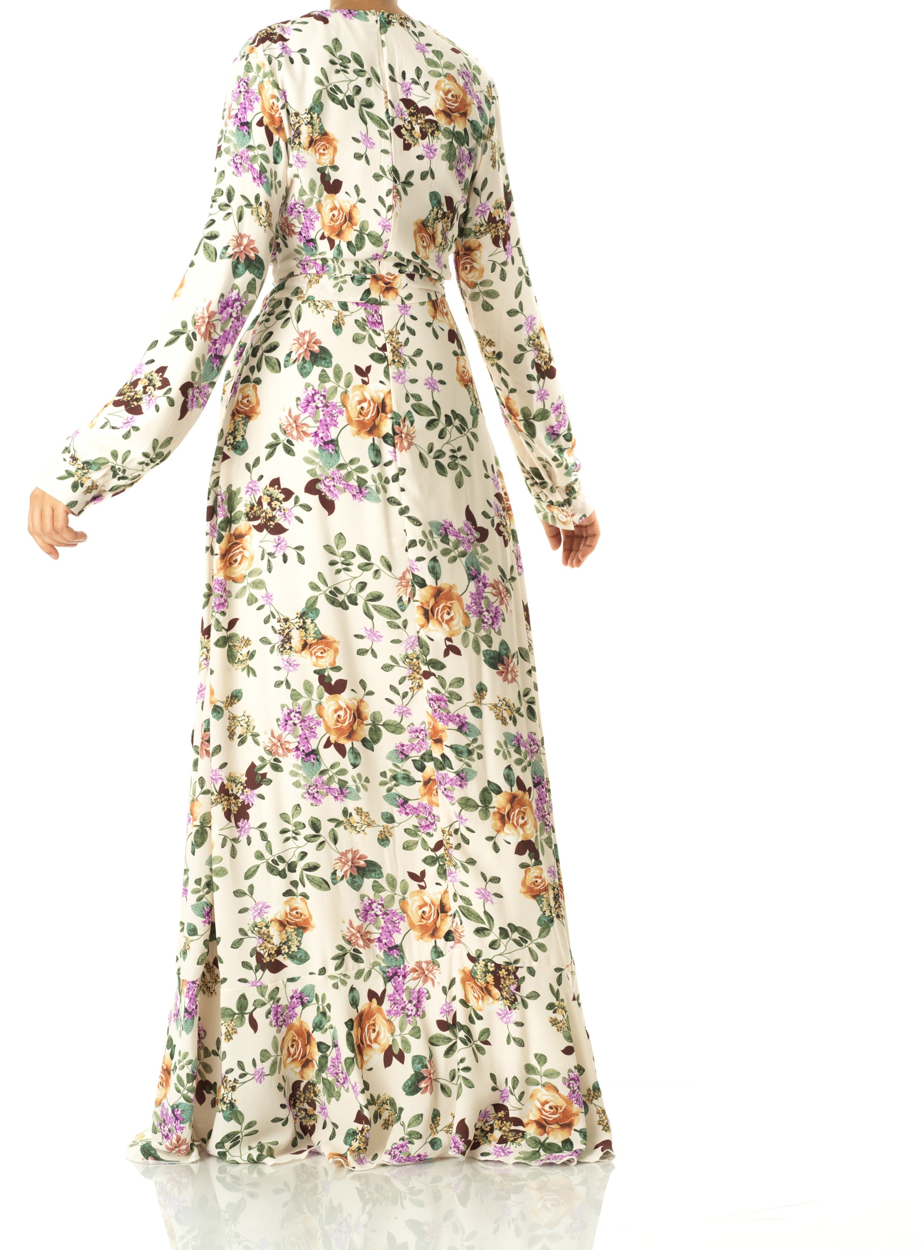 Dalila floral print wrapped maxi dress Kabayare