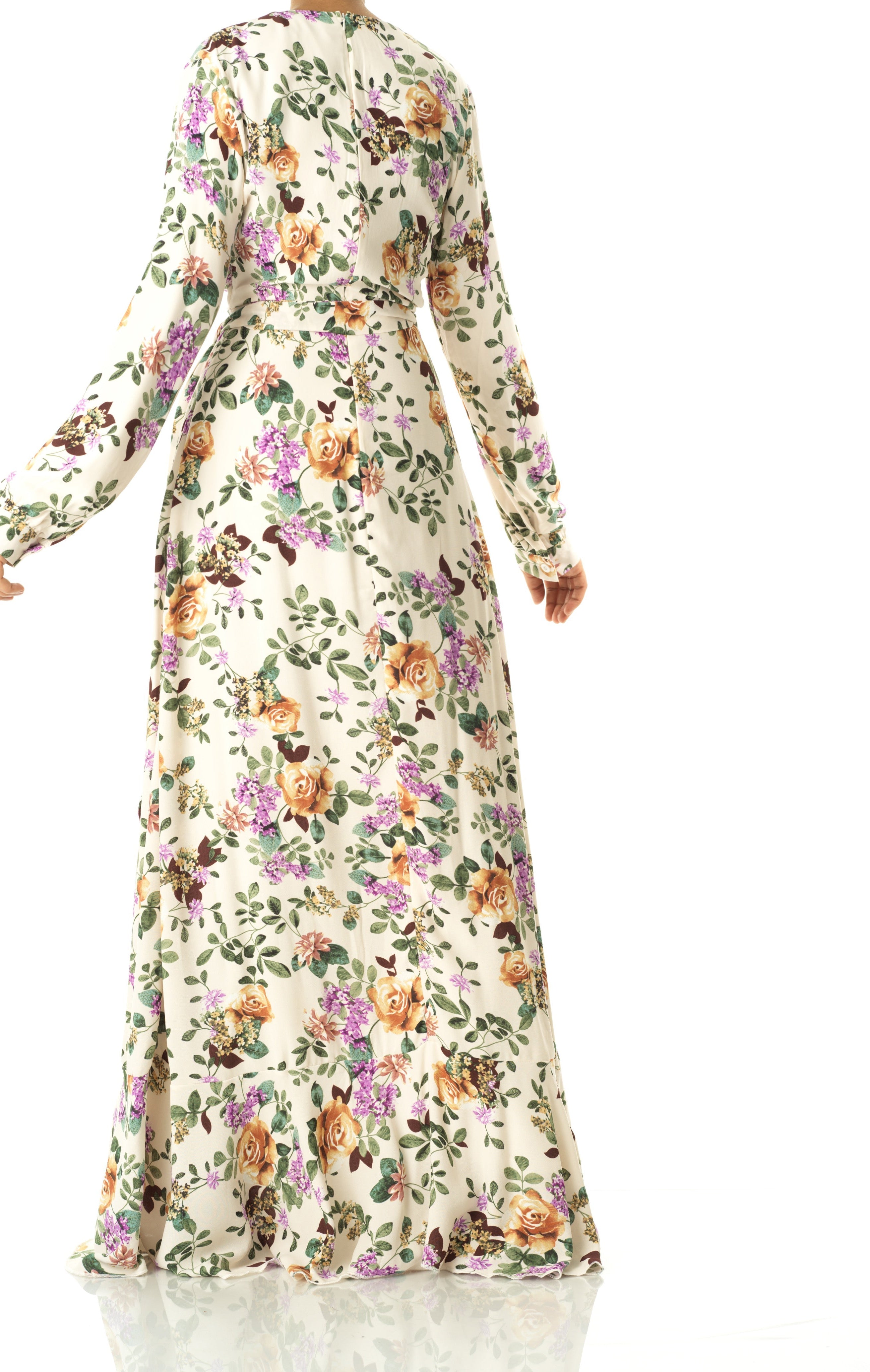 Dalila floral print wrapped maxi dress Kabayare