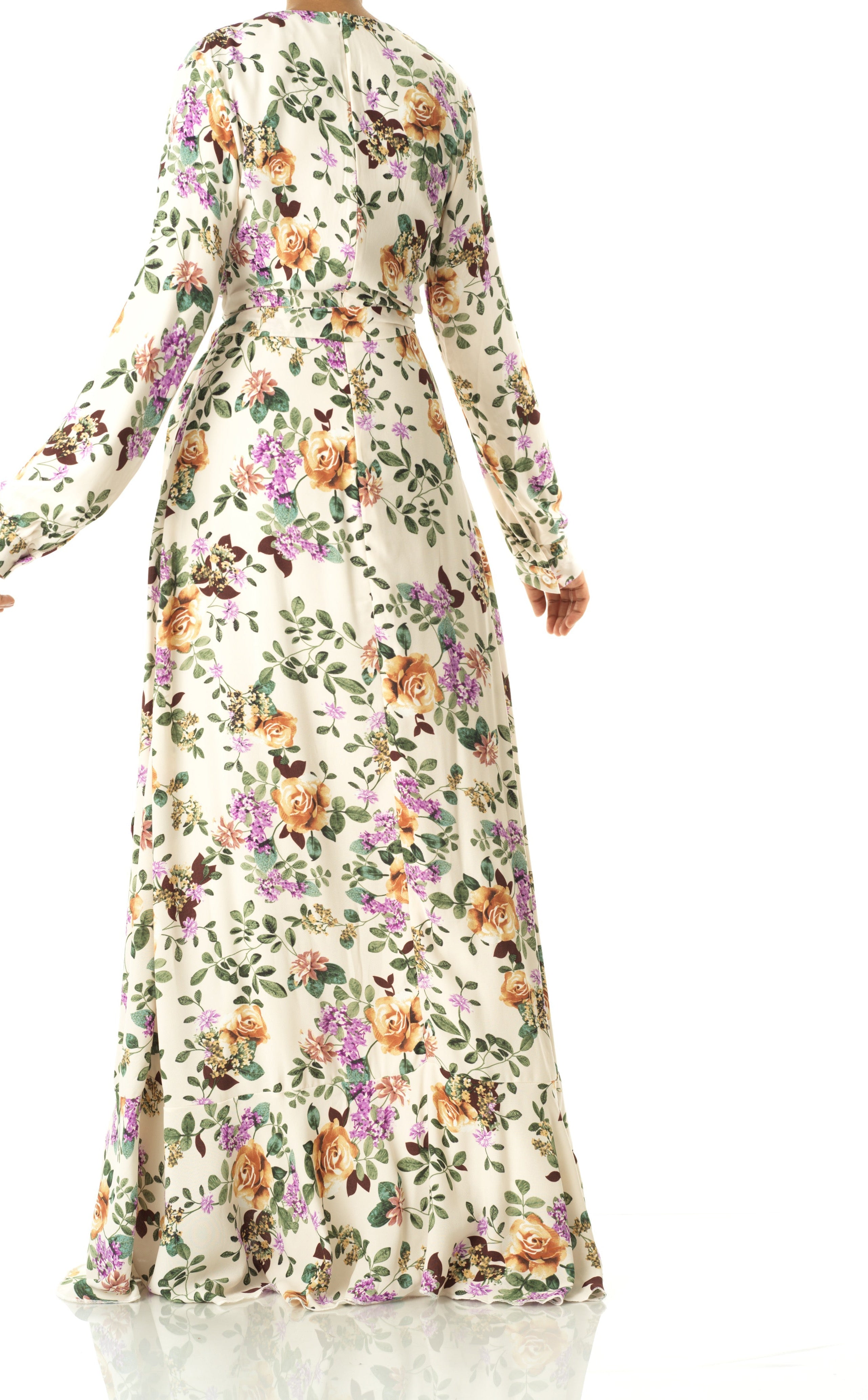 Dalila floral print wrapped maxi dress Kabayare
