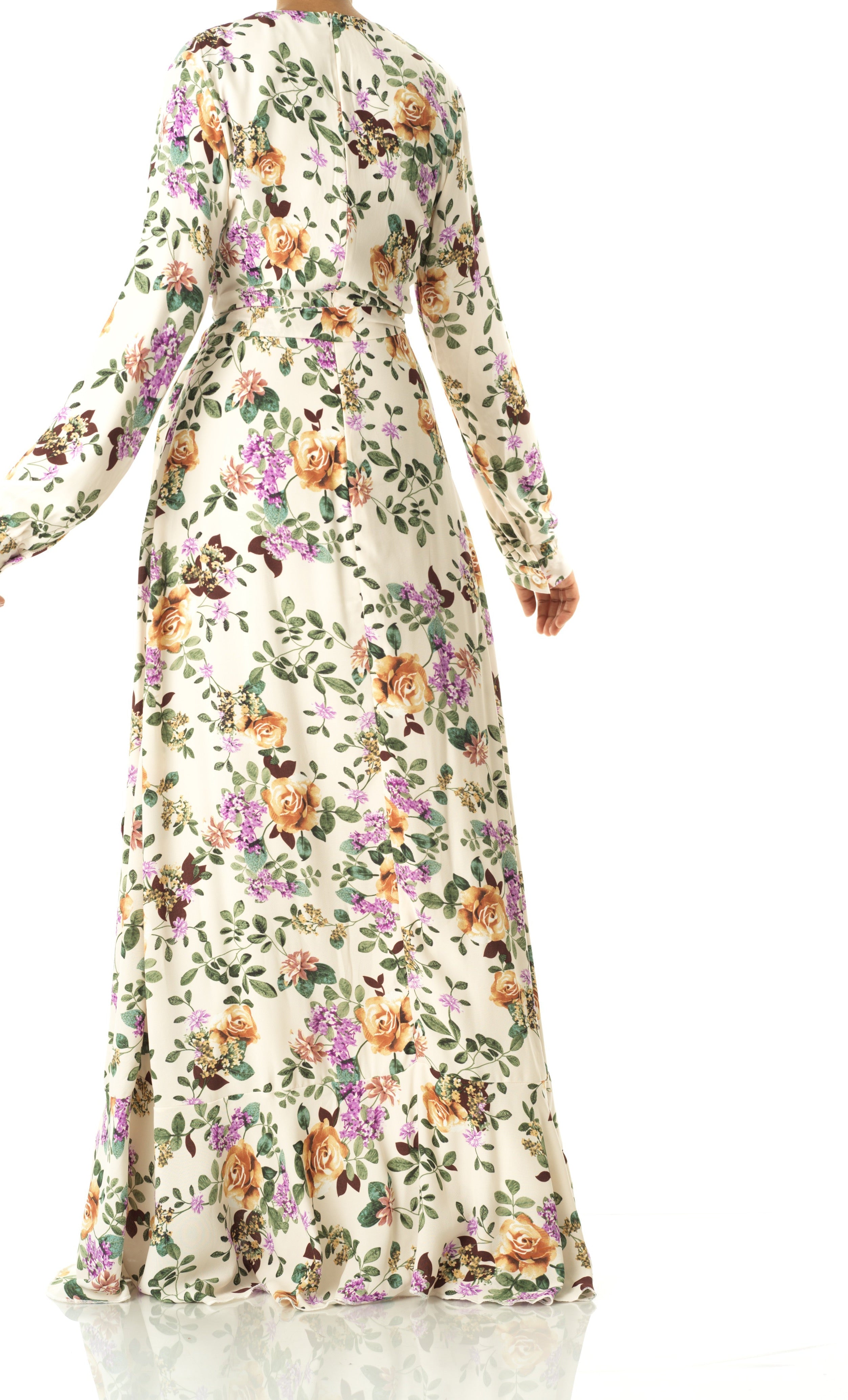 Dalila floral print wrapped maxi dress Kabayare