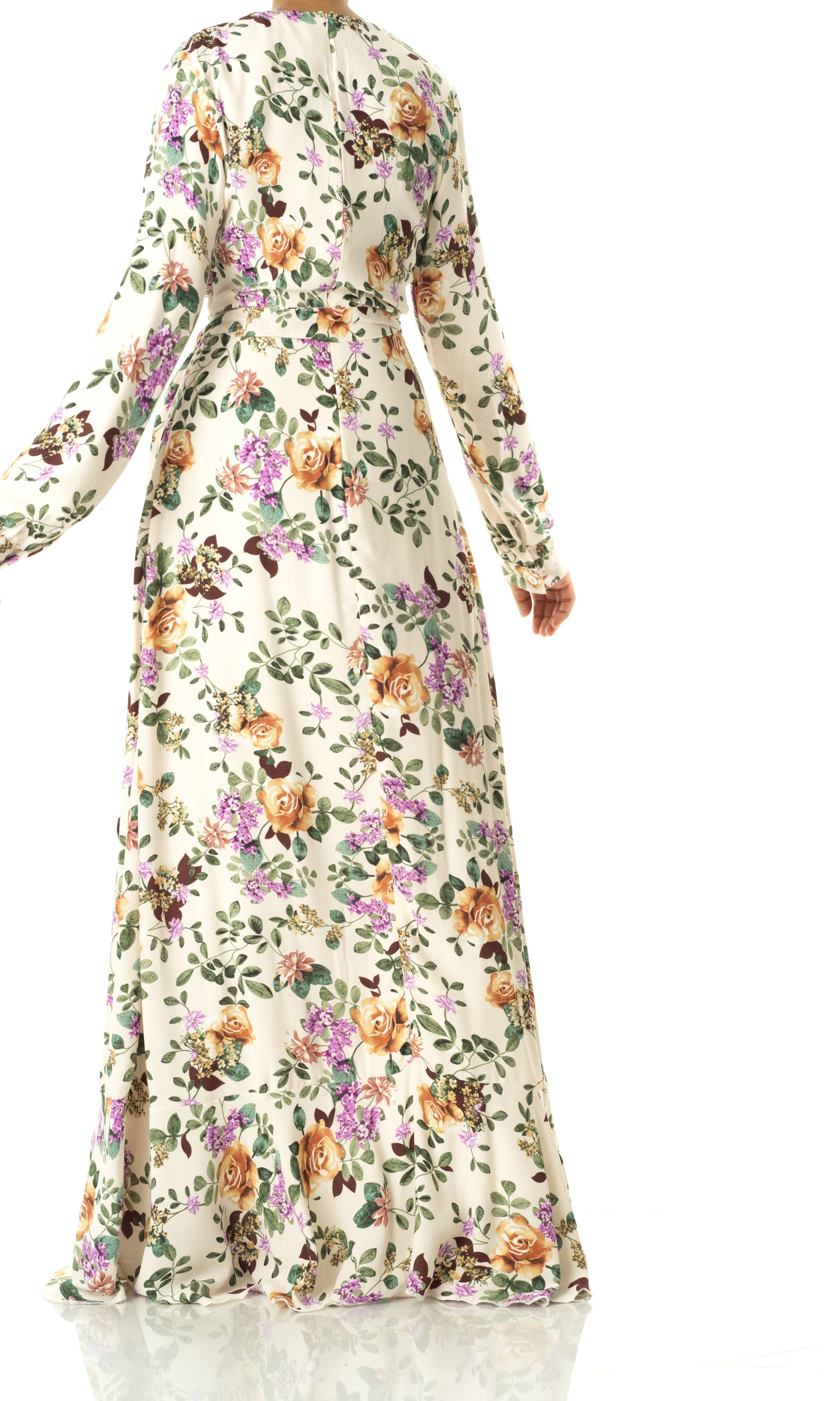 Dalila floral print wrapped maxi dress Kabayare