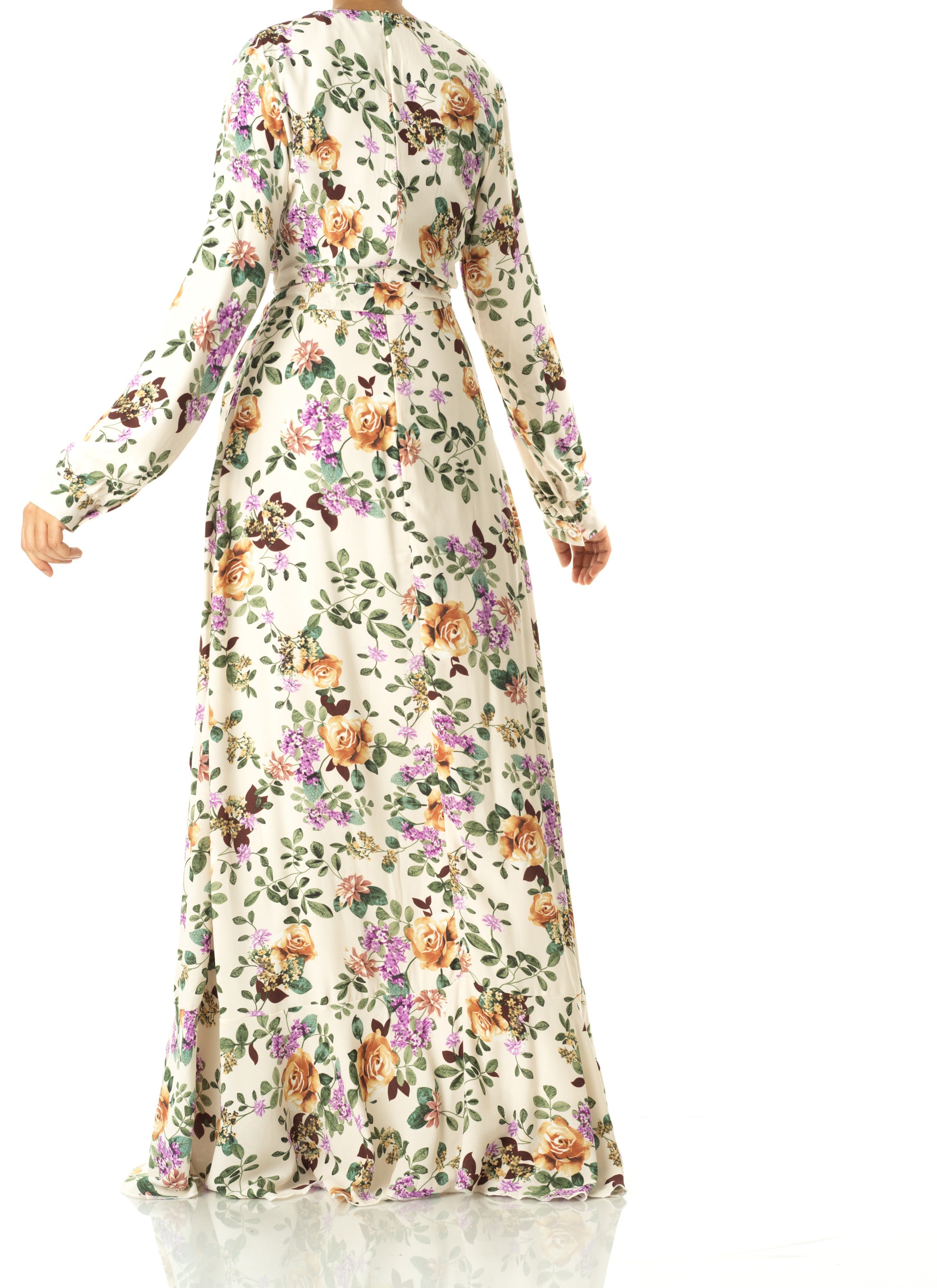 Dalila floral print wrapped maxi dress Kabayare