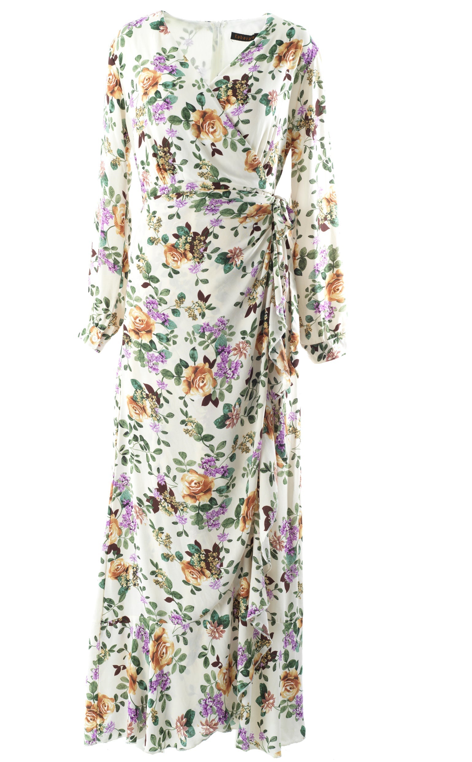 Dalila floral print wrapped maxi dress Kabayare