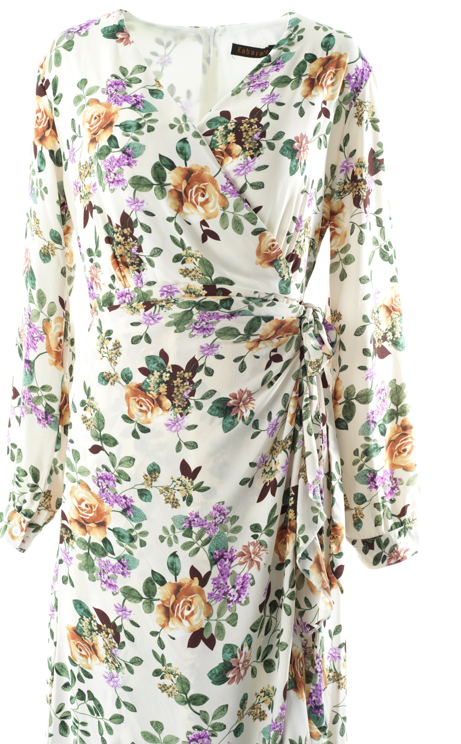 Dalila floral print wrapped maxi dress Kabayare