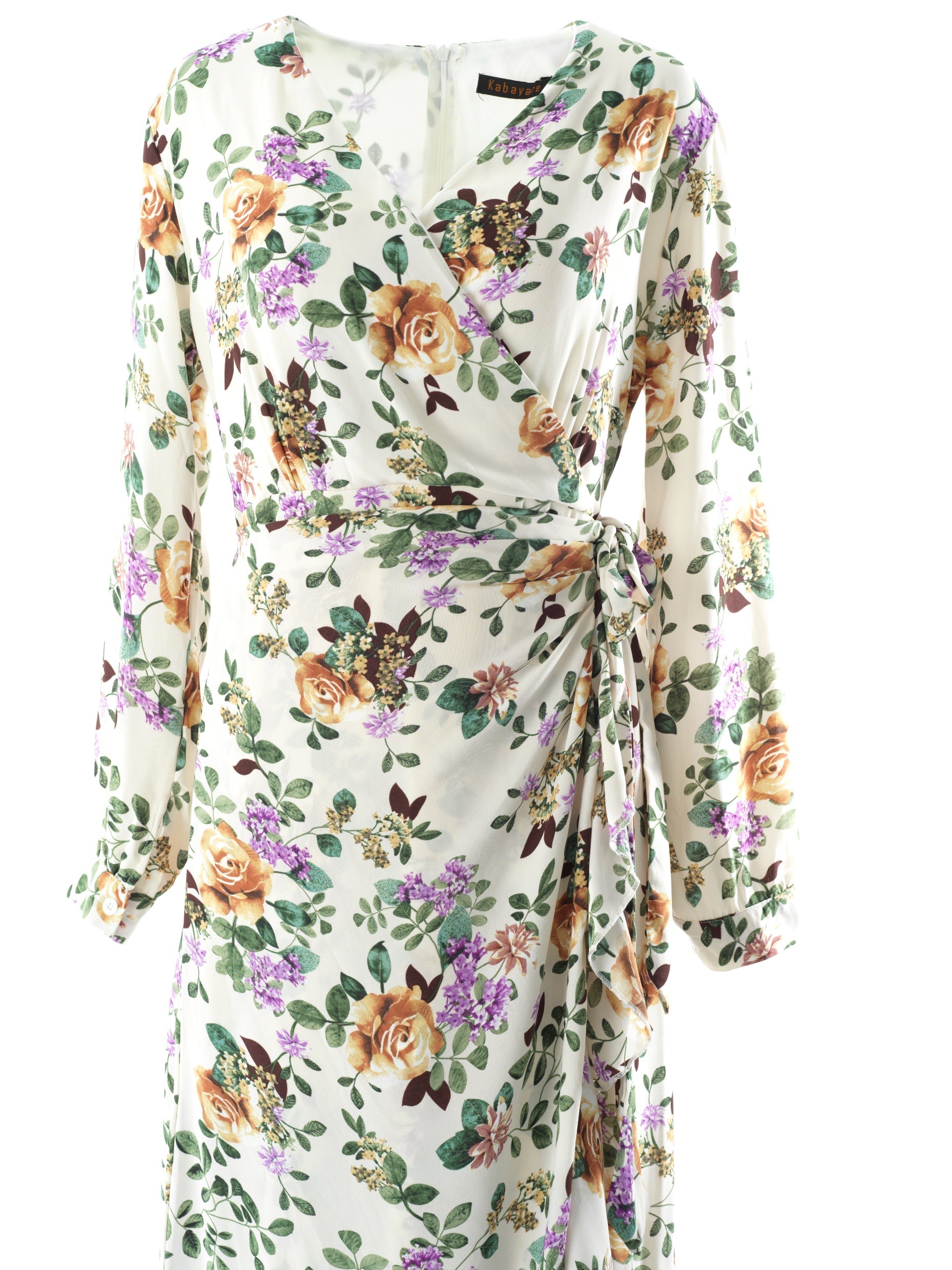 Dalila floral print wrapped maxi dress Kabayare