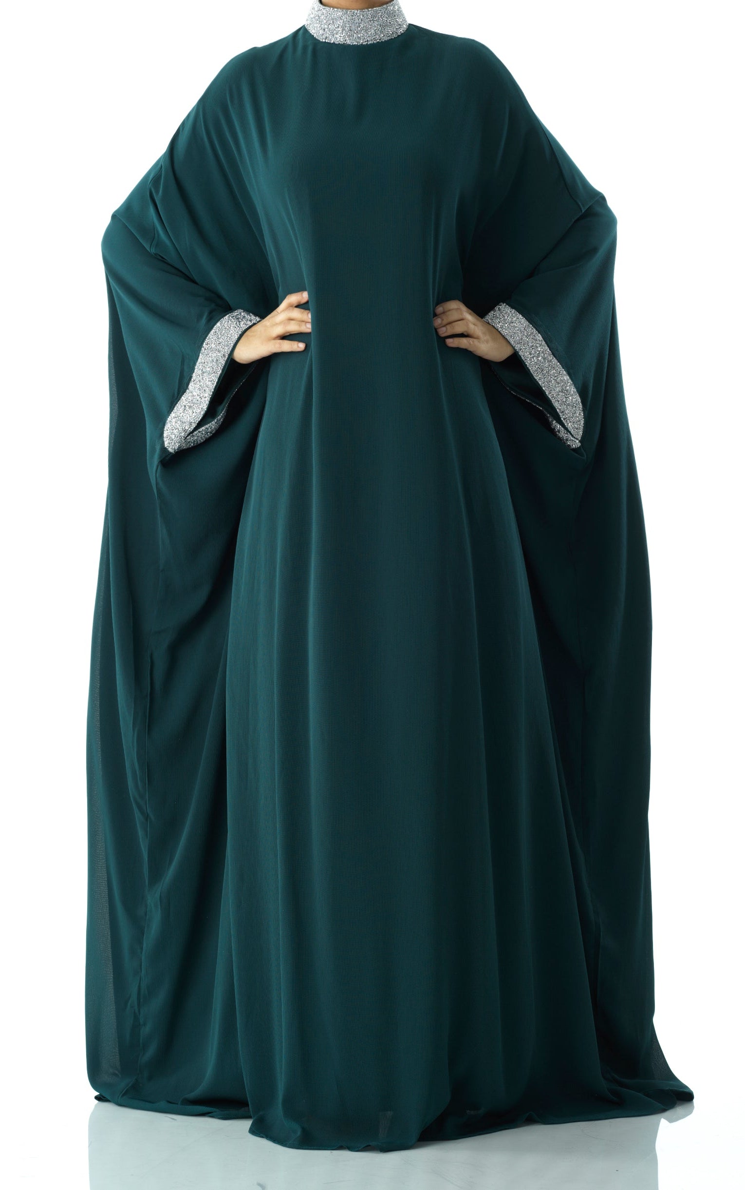 Deep Green luxurious kaftan dress Kabayare