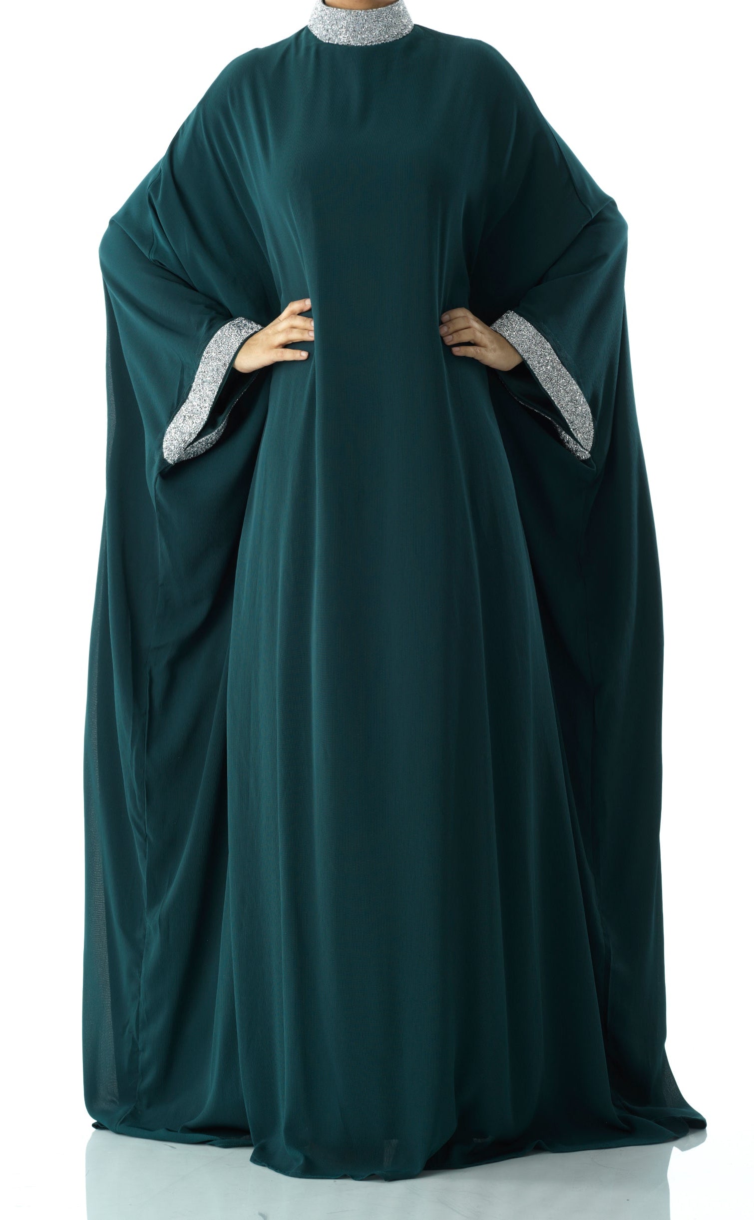 Deep Green luxurious kaftan dress Kabayare
