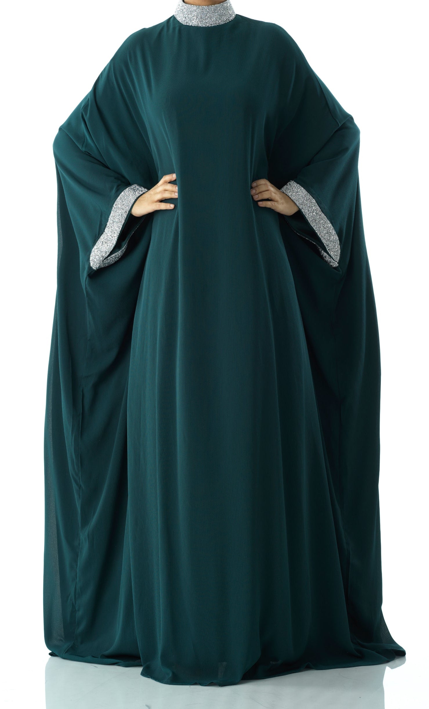 Deep Green luxurious kaftan dress Kabayare