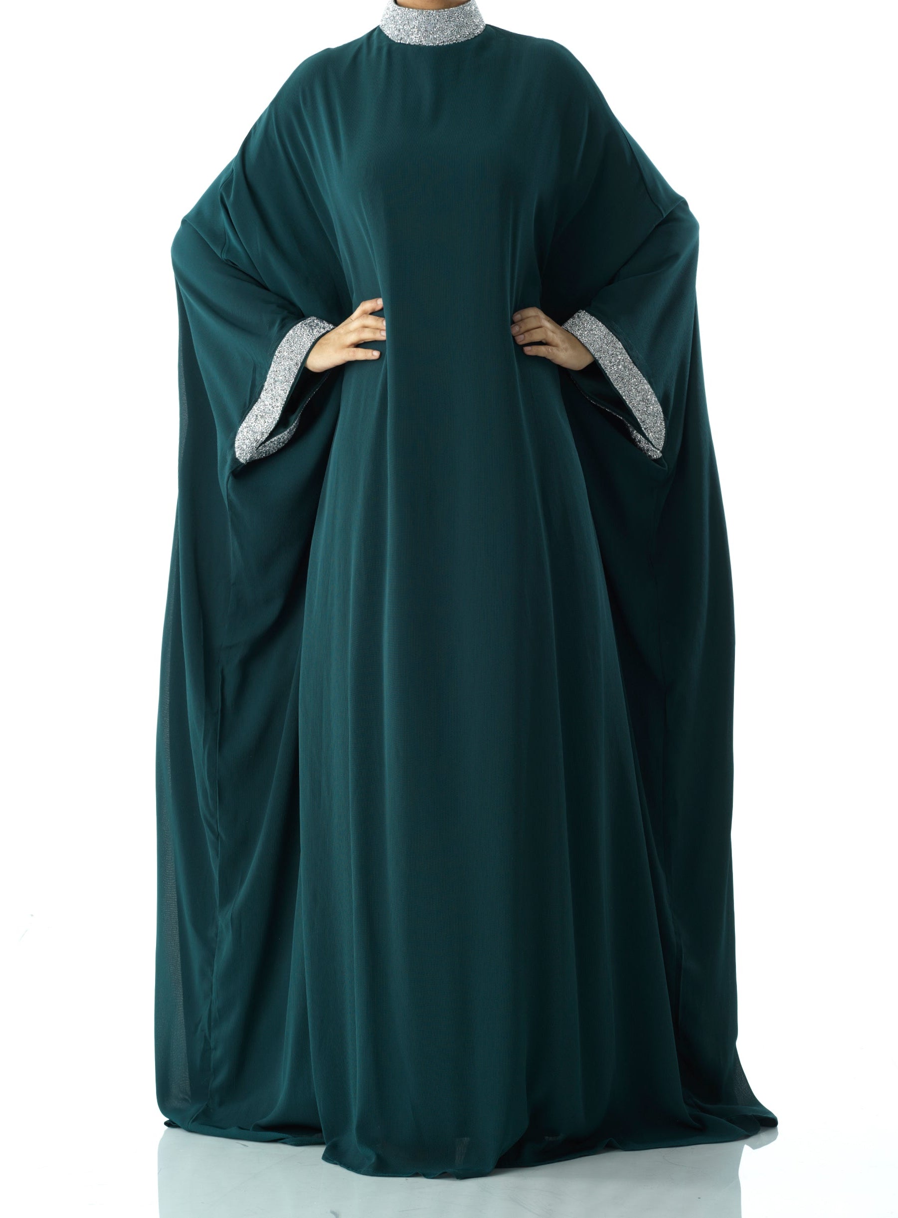 Deep Green luxurious kaftan dress Kabayare