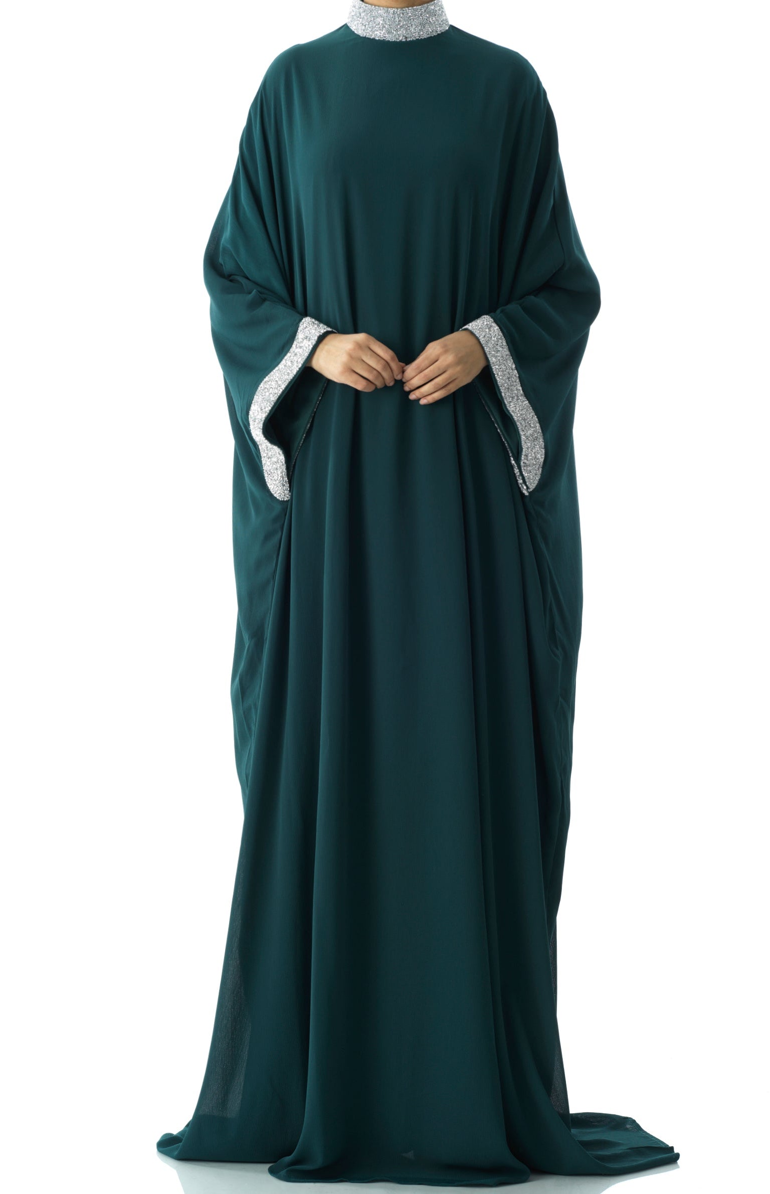 Deep Green luxurious kaftan dress Kabayare