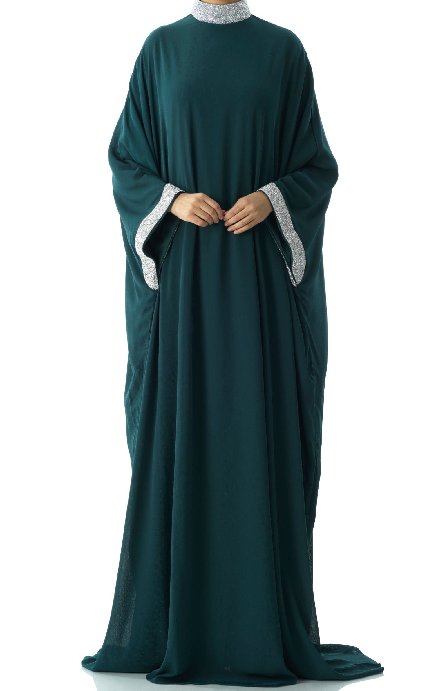 Deep Green luxurious kaftan dress Kabayare