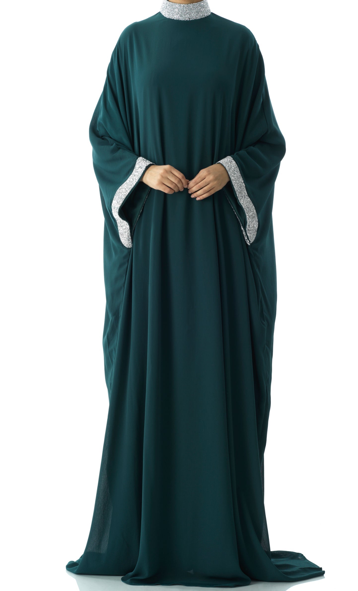 Deep Green luxurious kaftan dress Kabayare