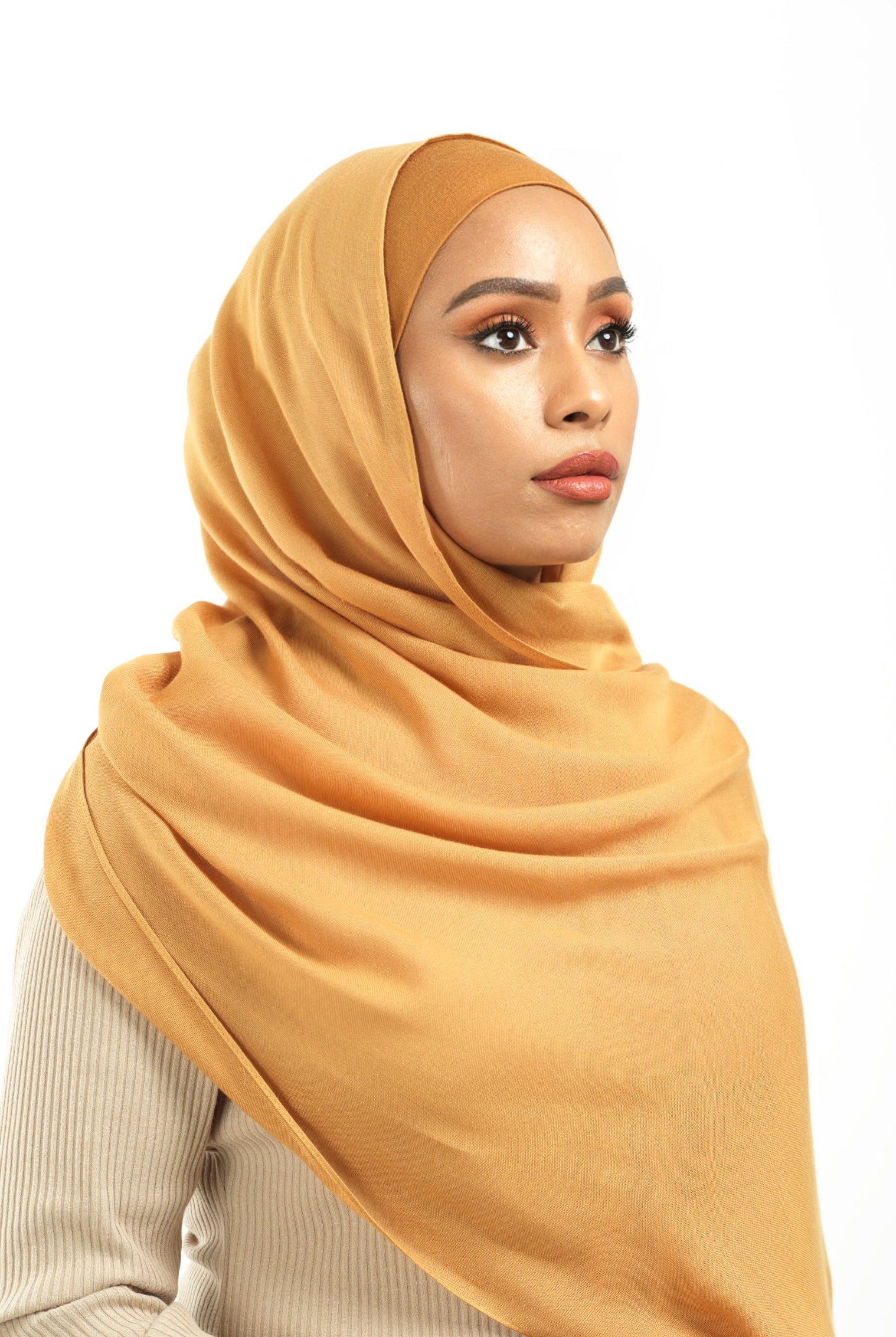 Deep marigold Modal hijab Kabayare