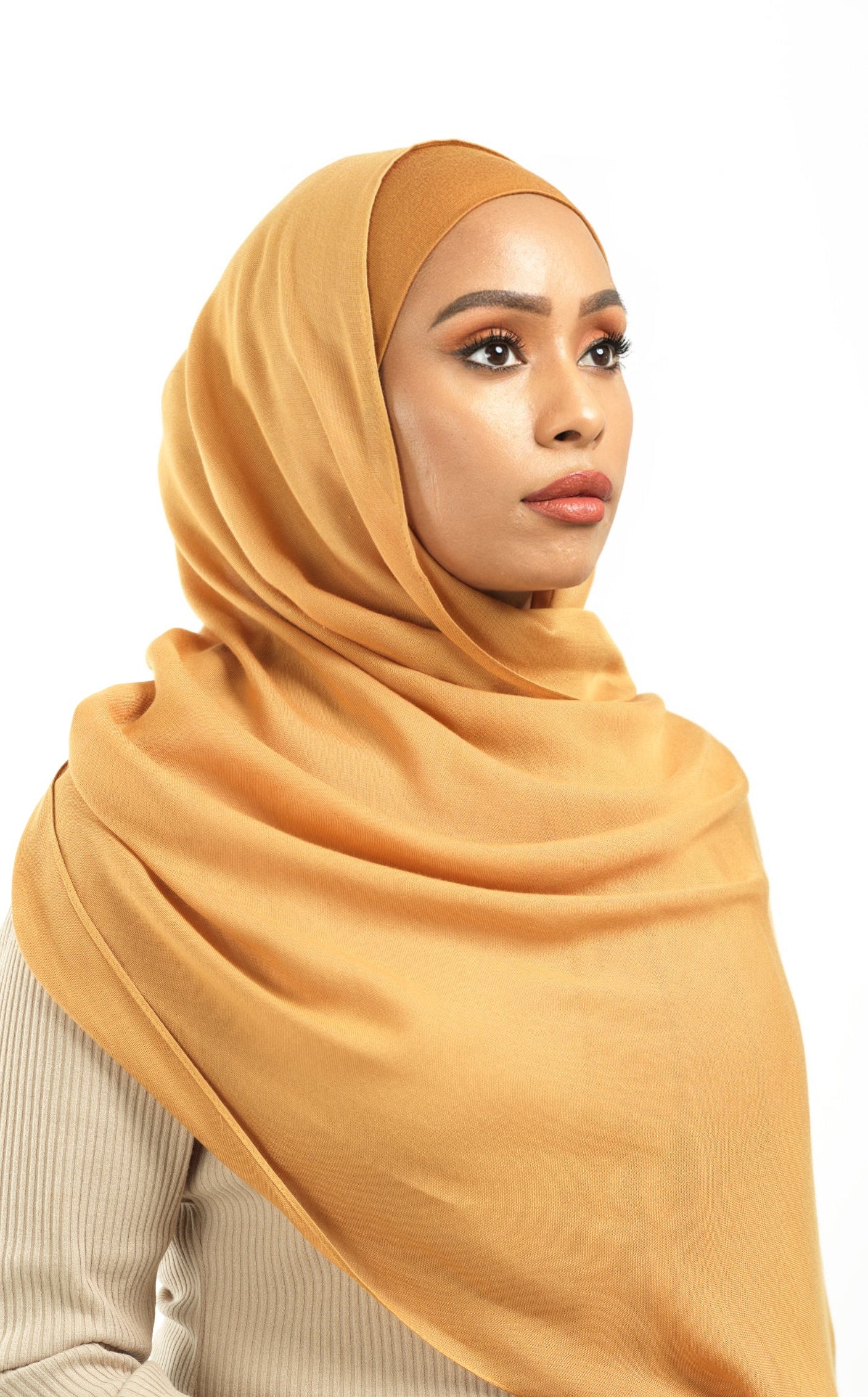 Deep marigold Modal hijab Kabayare