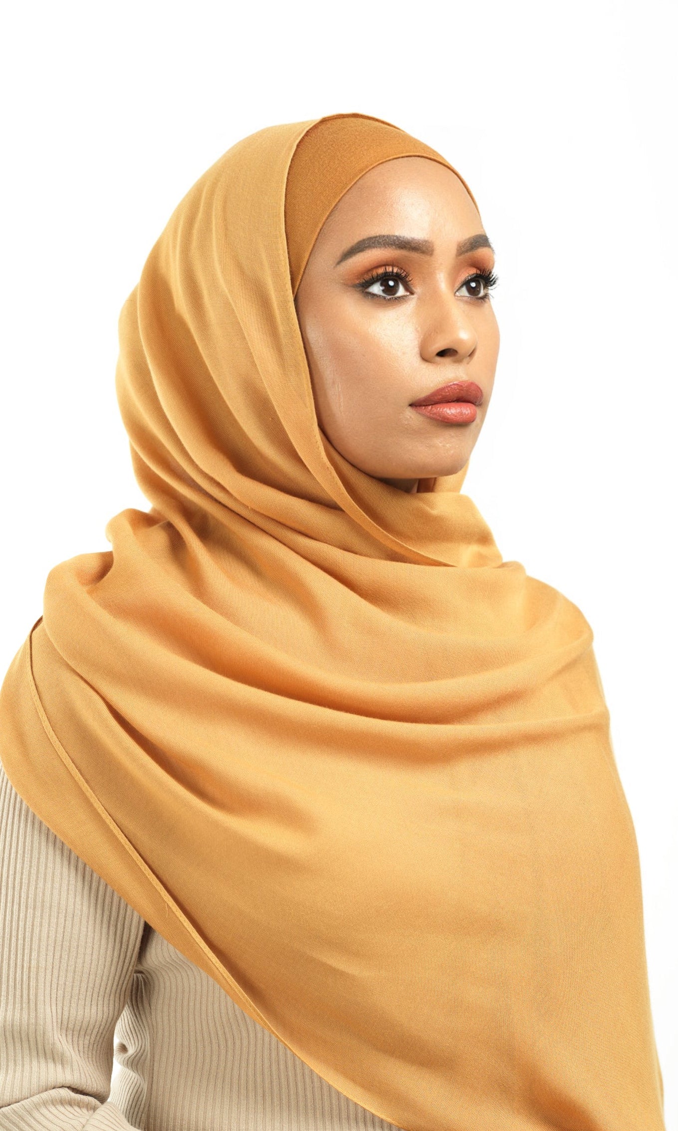 Deep marigold Modal hijab Kabayare