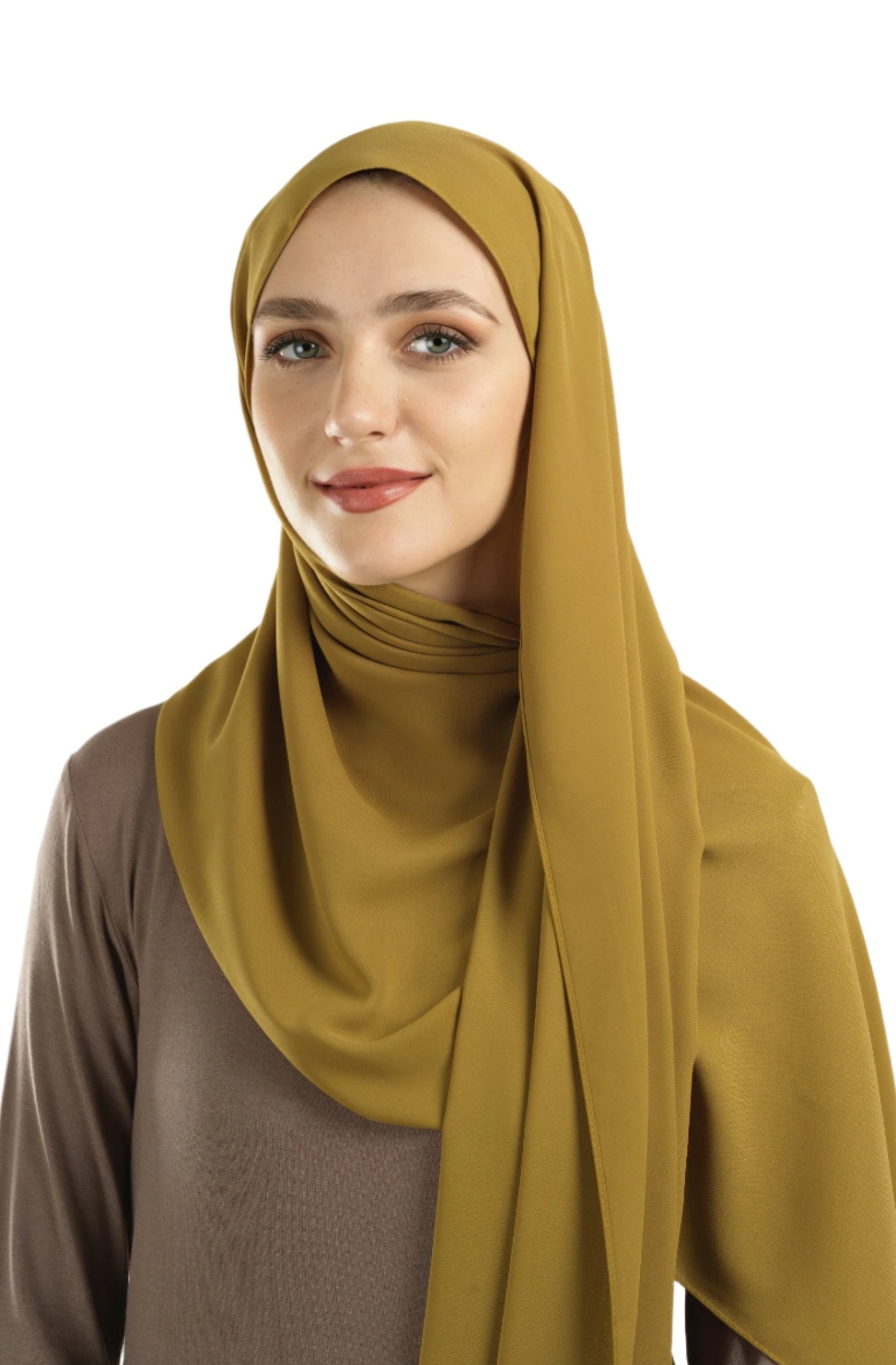 Deep Mustard Korean Nida hijab Kabayare
