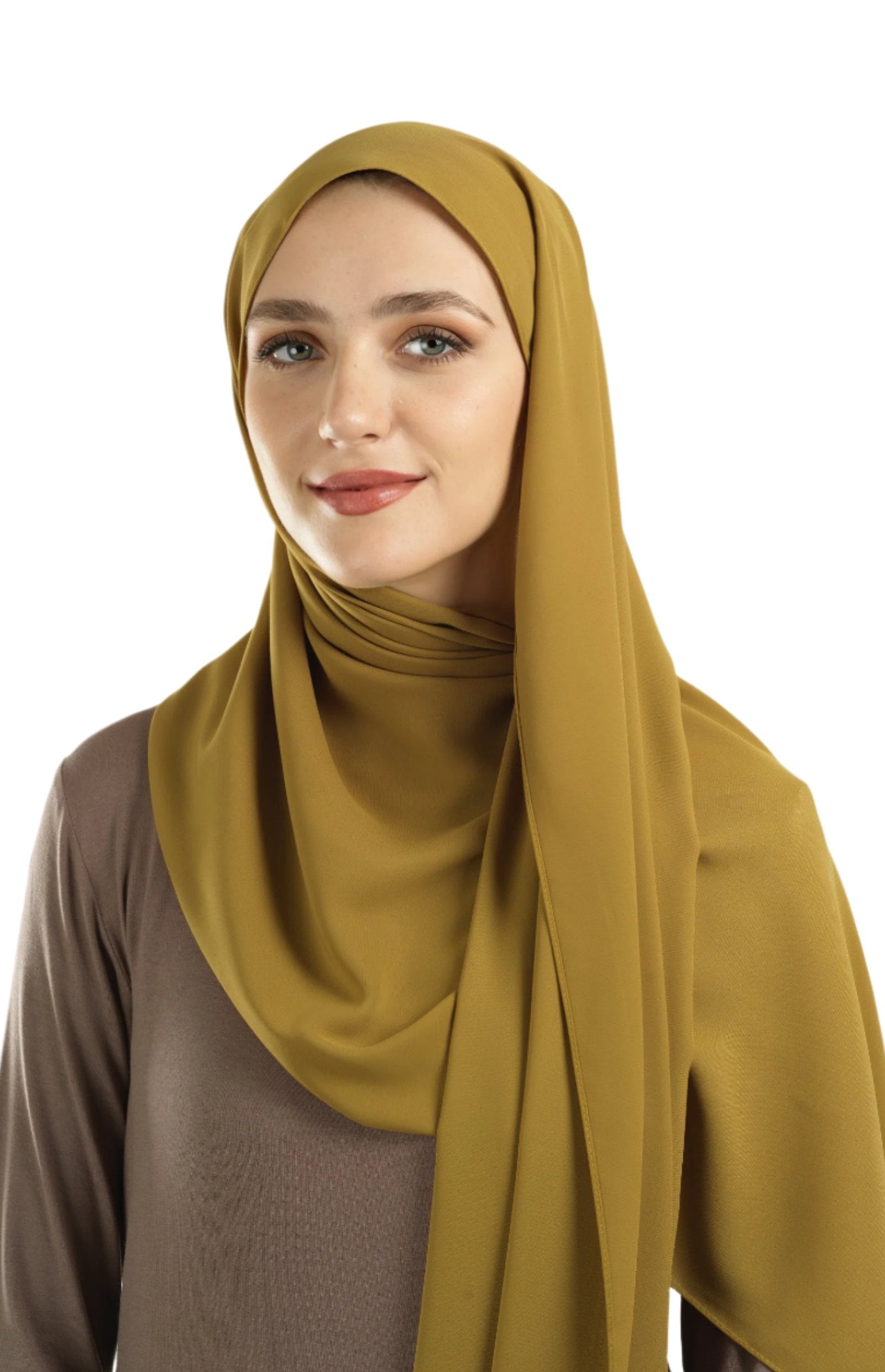 Deep Mustard Korean Nida hijab Kabayare