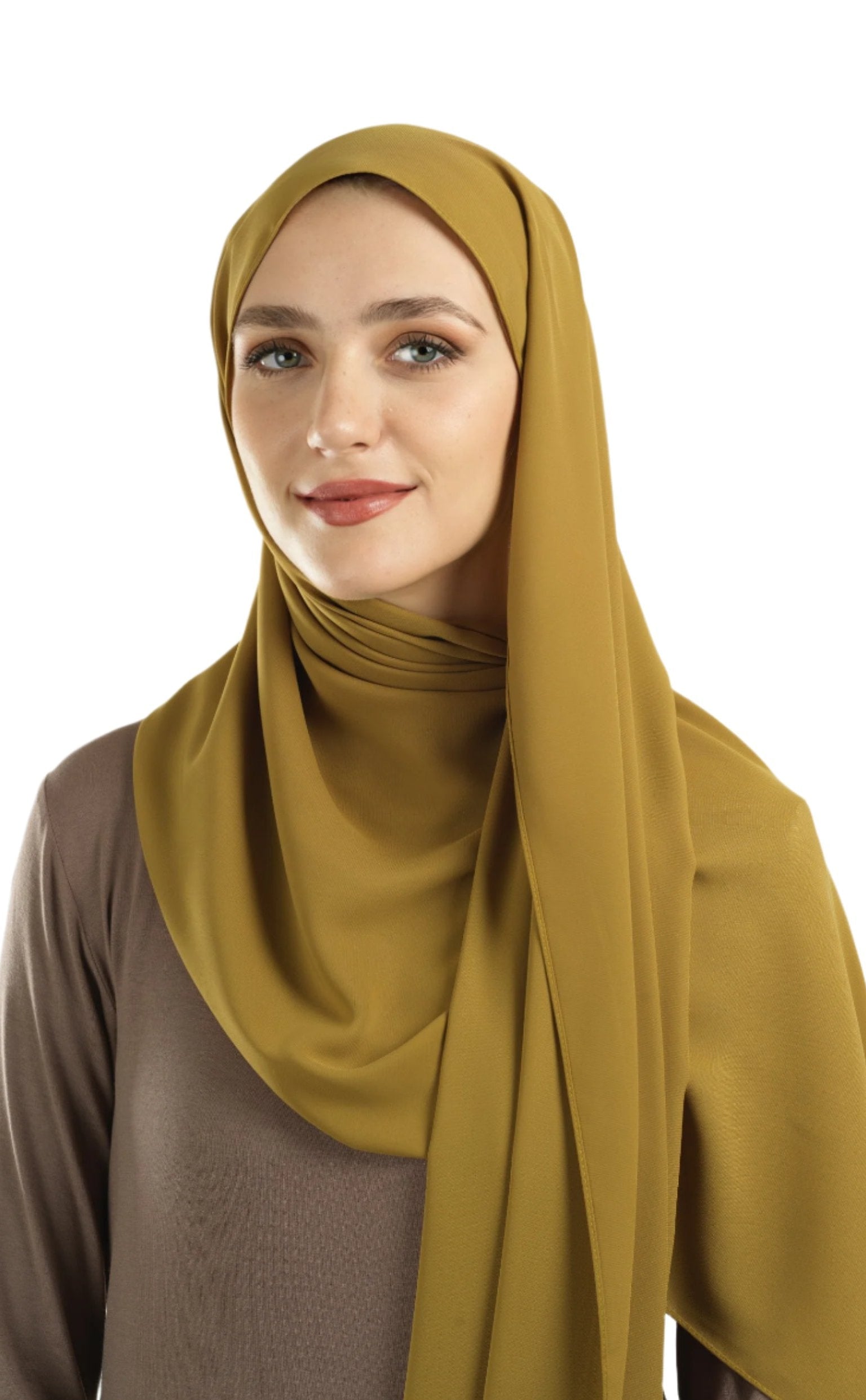 Deep Mustard Korean Nida hijab Kabayare
