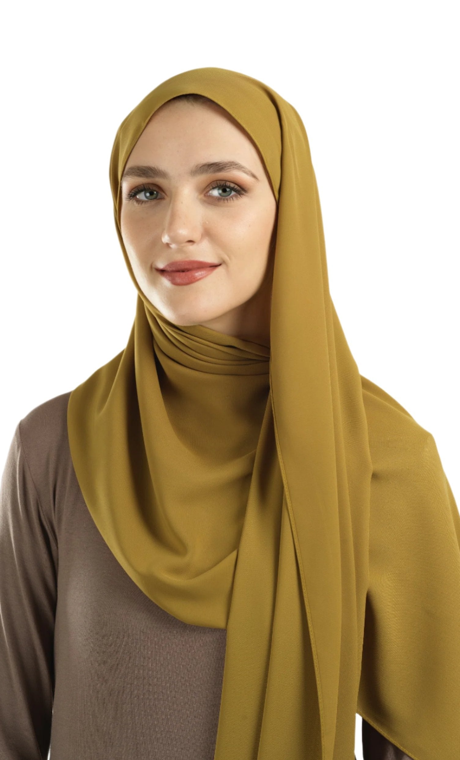 Deep Mustard Korean Nida hijab Kabayare