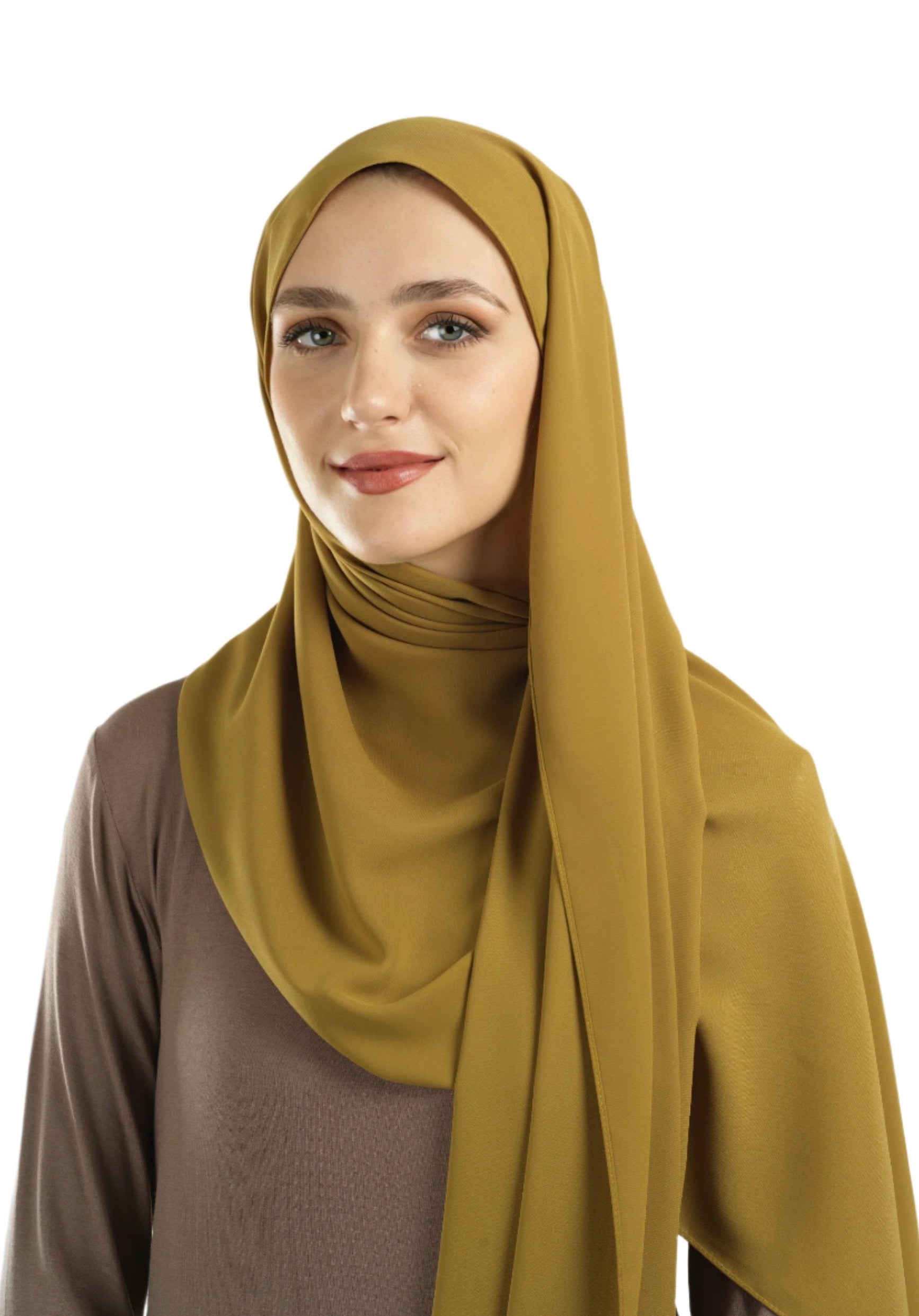Deep Mustard Korean Nida hijab Kabayare