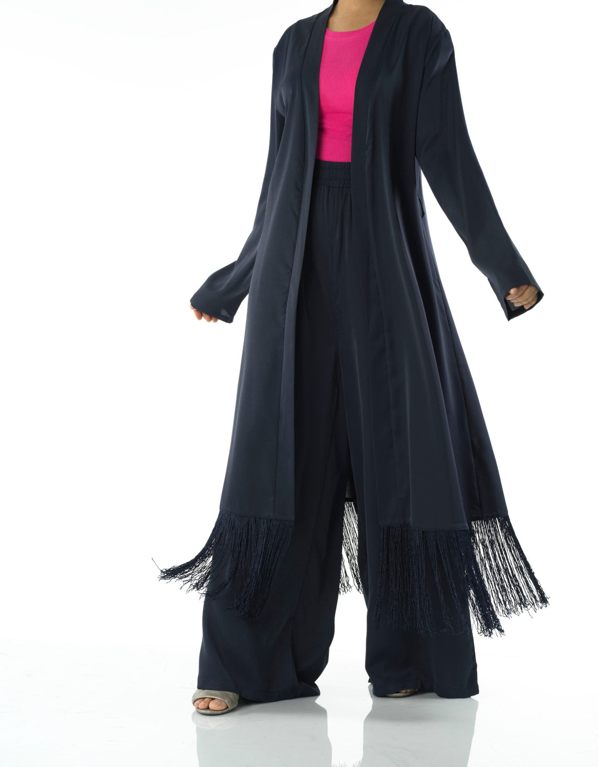 Deep Navy Fringe detail Matching set Kabayare