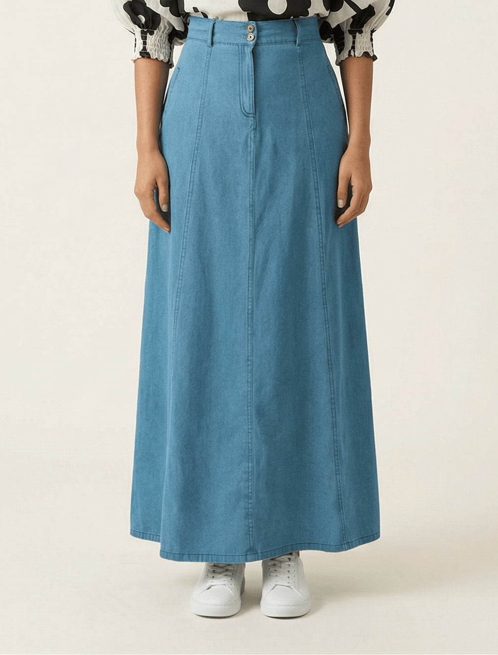 Denim Maxi Skirt Kabayare