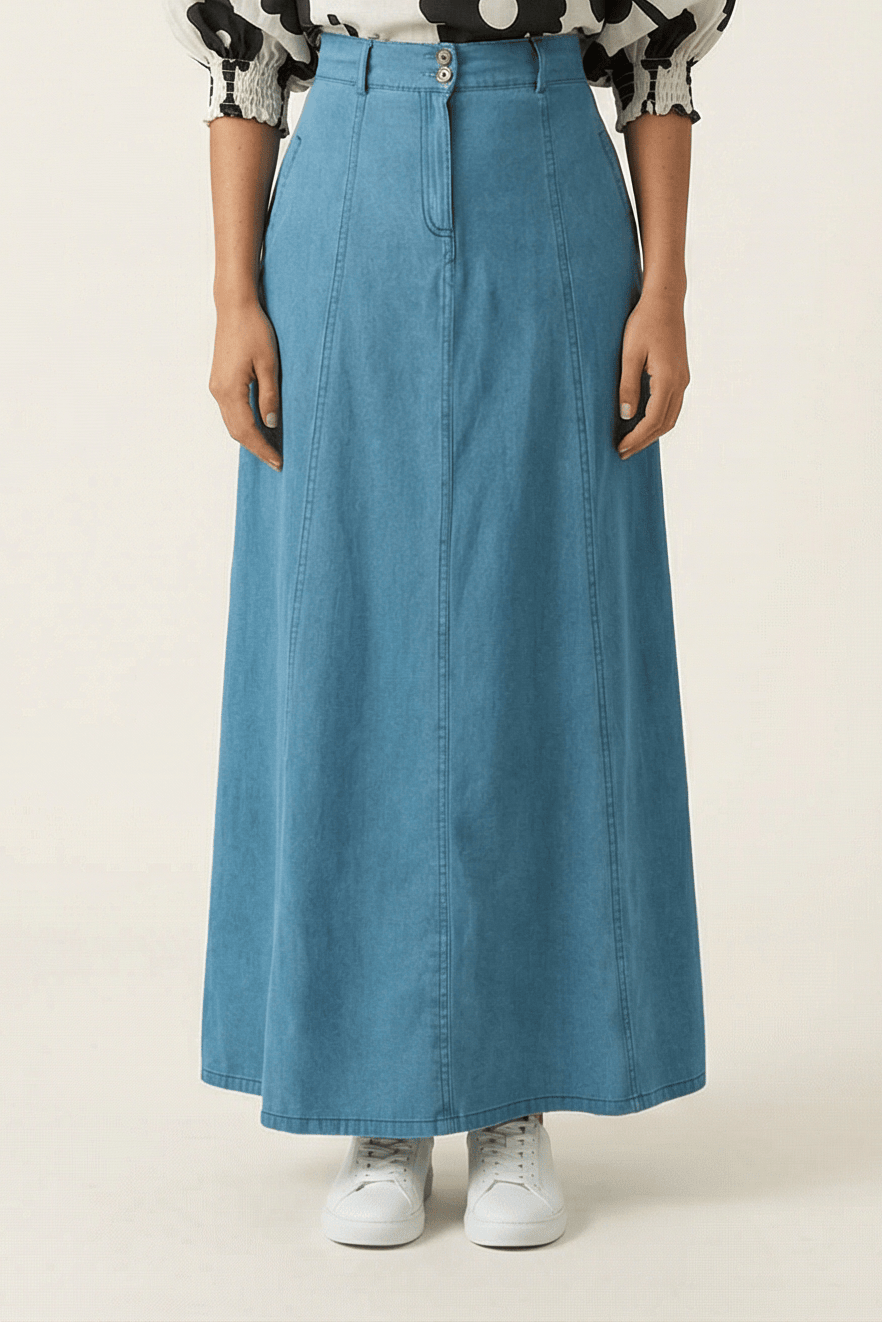 Denim Maxi Skirt Kabayare