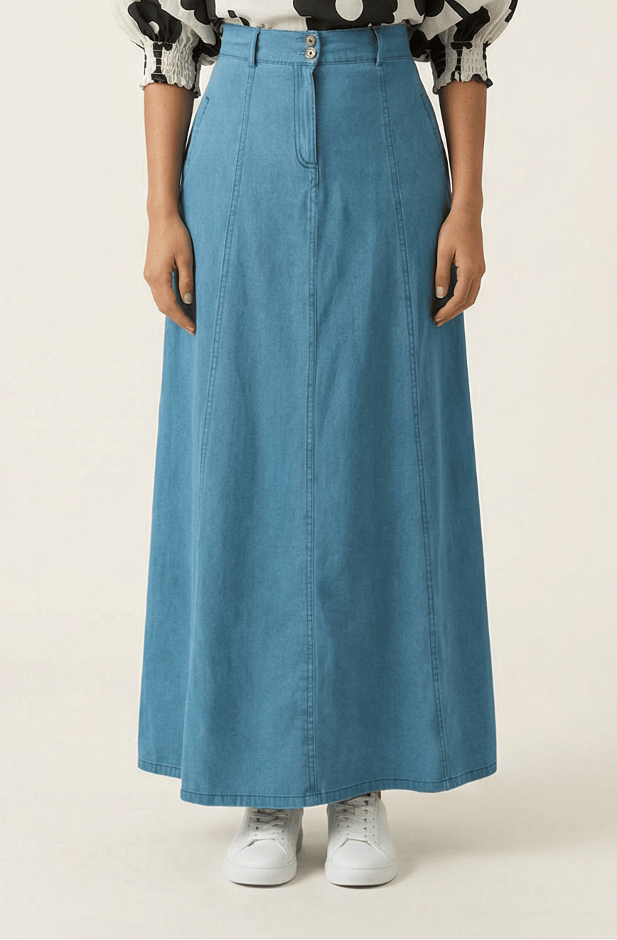 Denim Maxi Skirt Kabayare