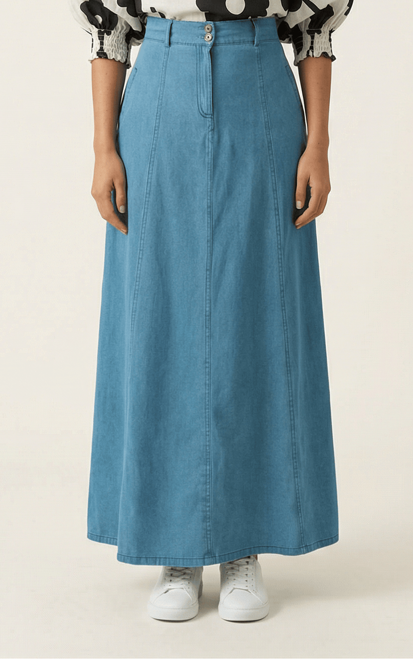 Denim Maxi Skirt Kabayare
