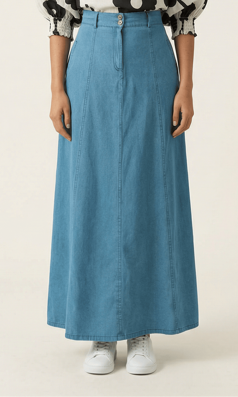 Denim Maxi Skirt Kabayare