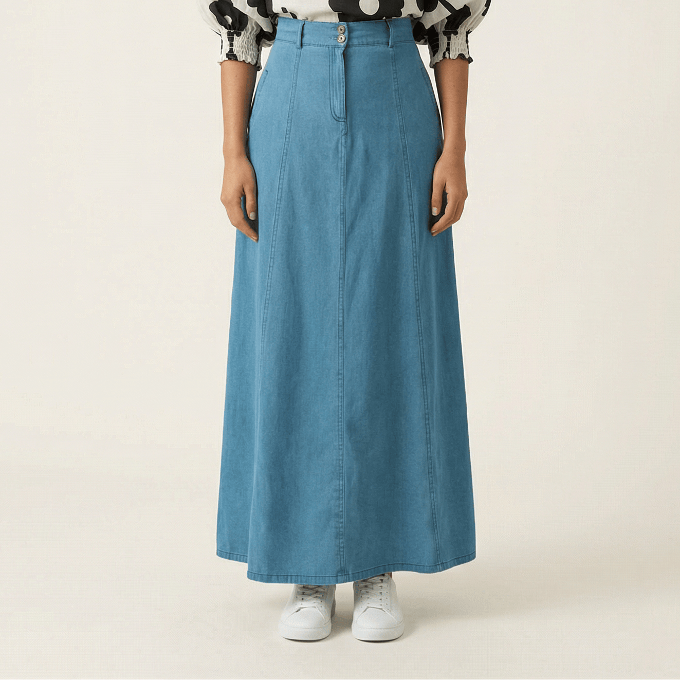 Denim Maxi Skirt Kabayare