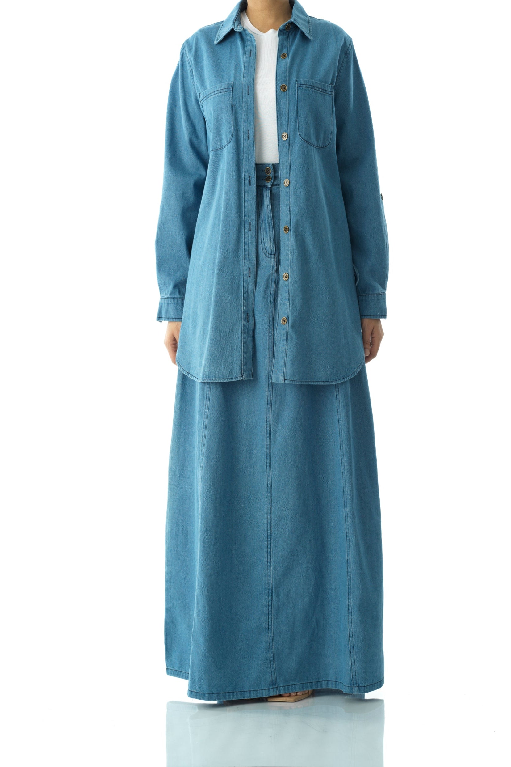 Denim Maxi Skirt Kabayare