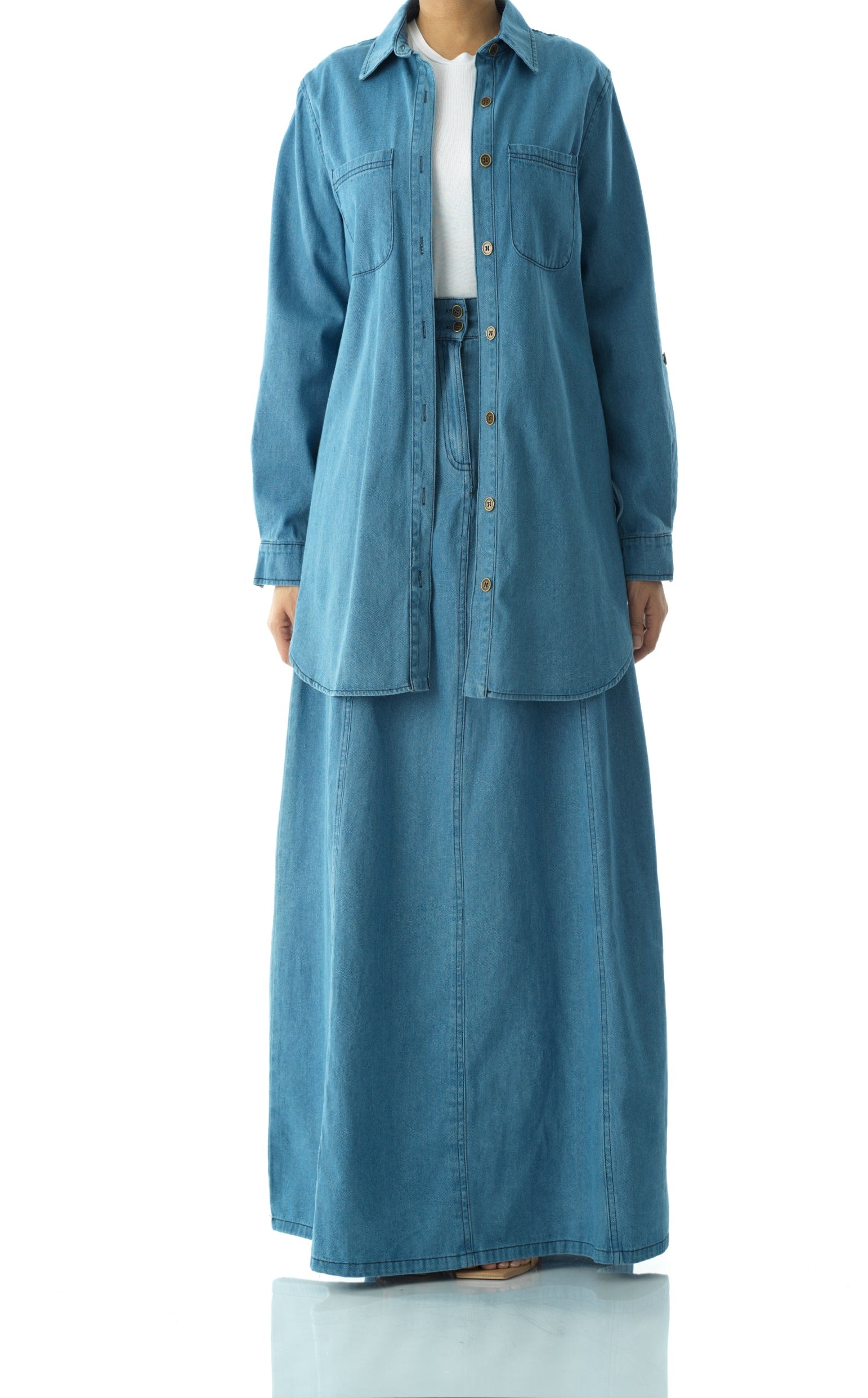 Denim Maxi Skirt Kabayare