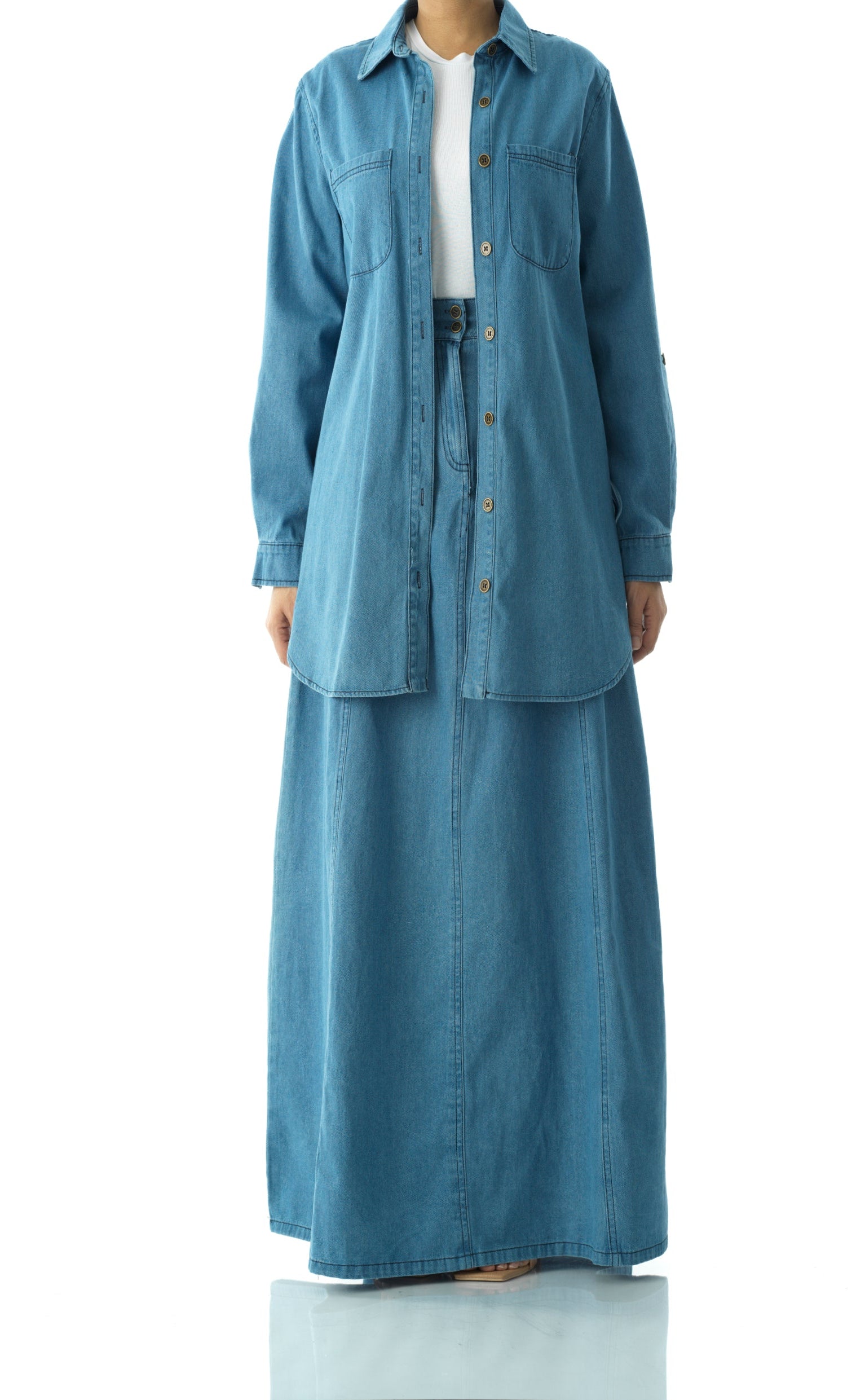 Denim Maxi Skirt Kabayare