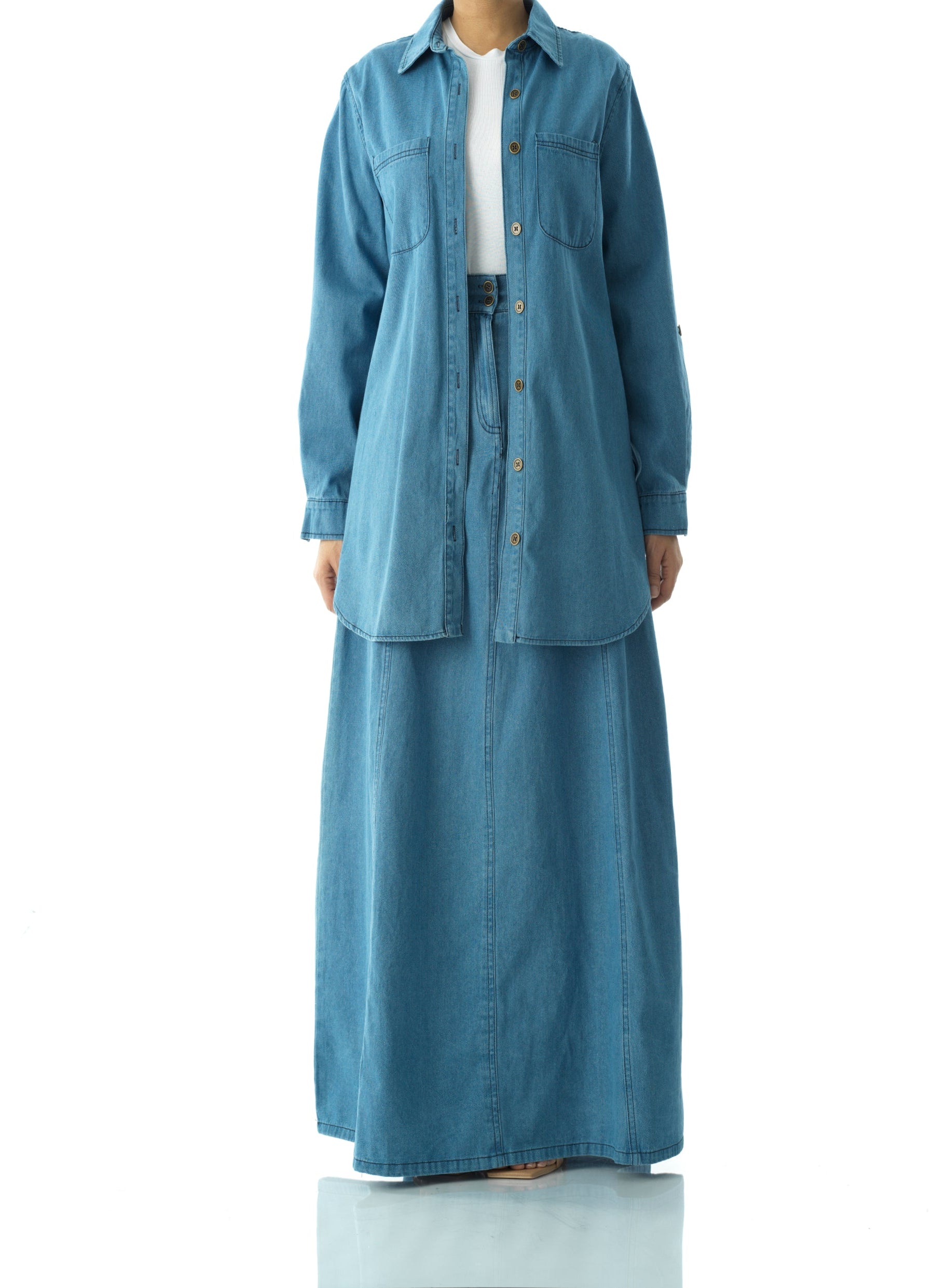 Denim Maxi Skirt Kabayare