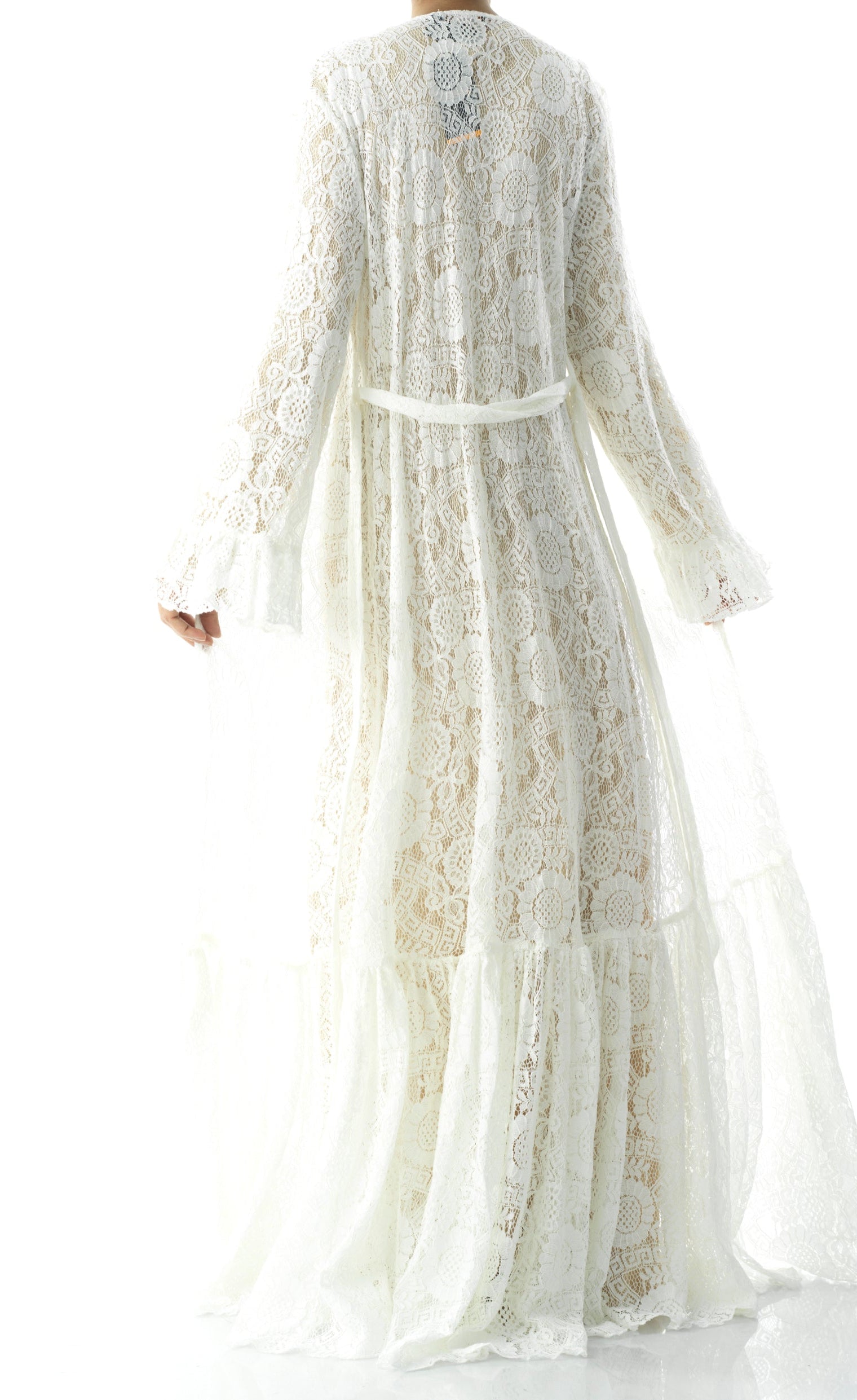 Dream lace maxi ruffle cardigan Kabayare