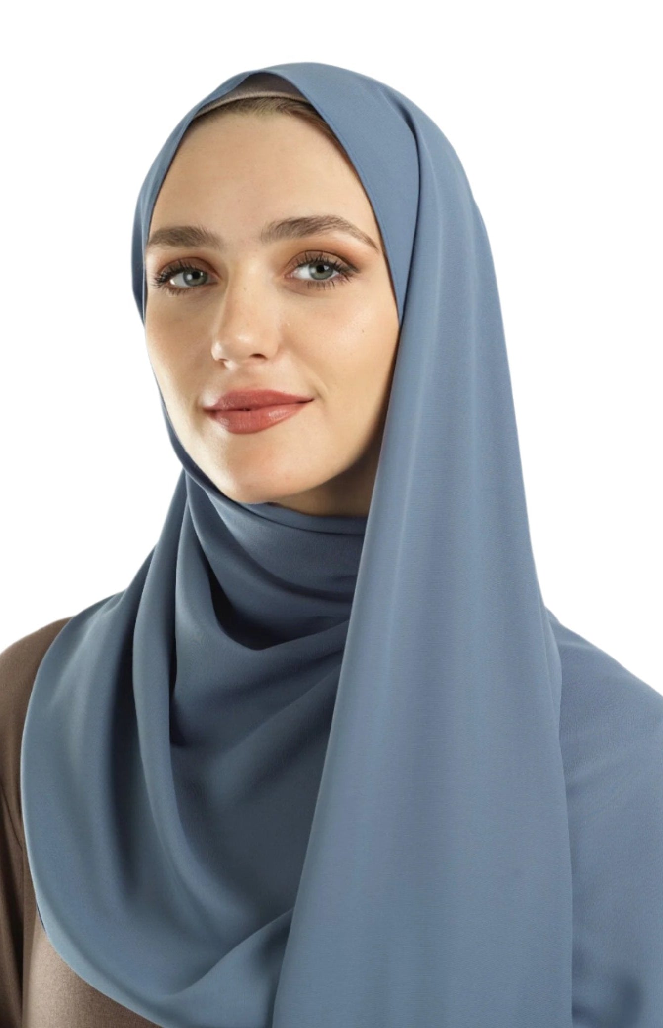 Dusty Blue Korean Nida hijab Kabayare
